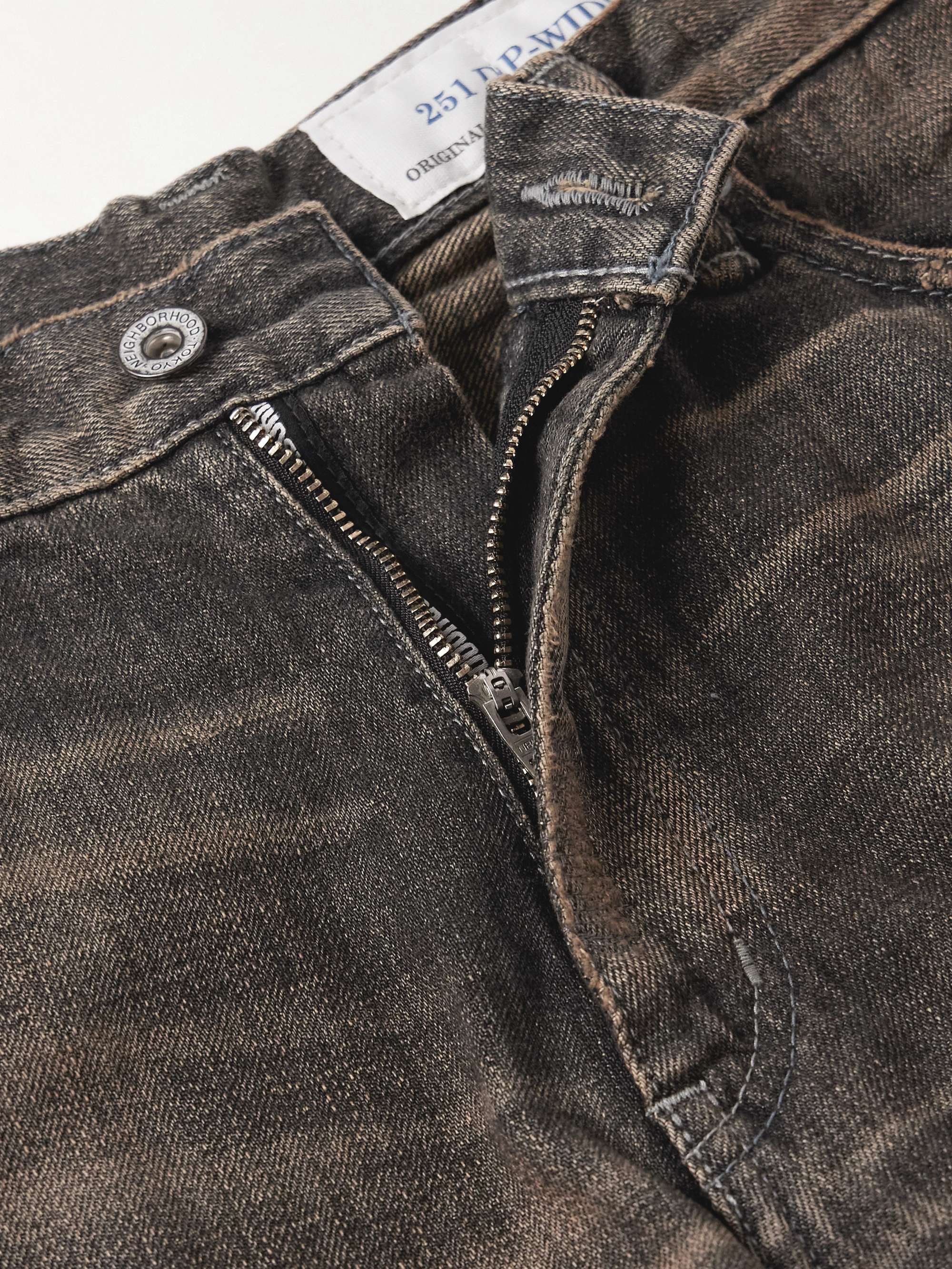 Savage Wide-Leg Distressed Selvedge Jeans view