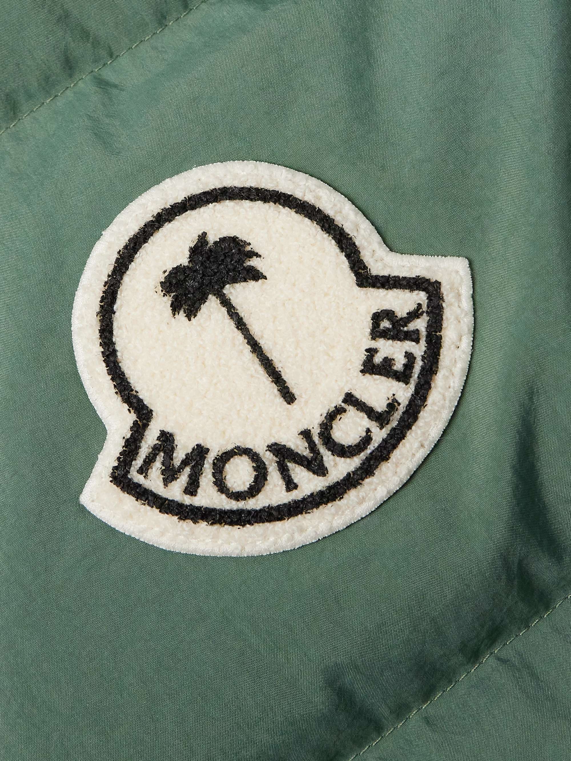 + Palm Angels Rodmar Logo-Appliquéd Quilted Shell Down Gilet view