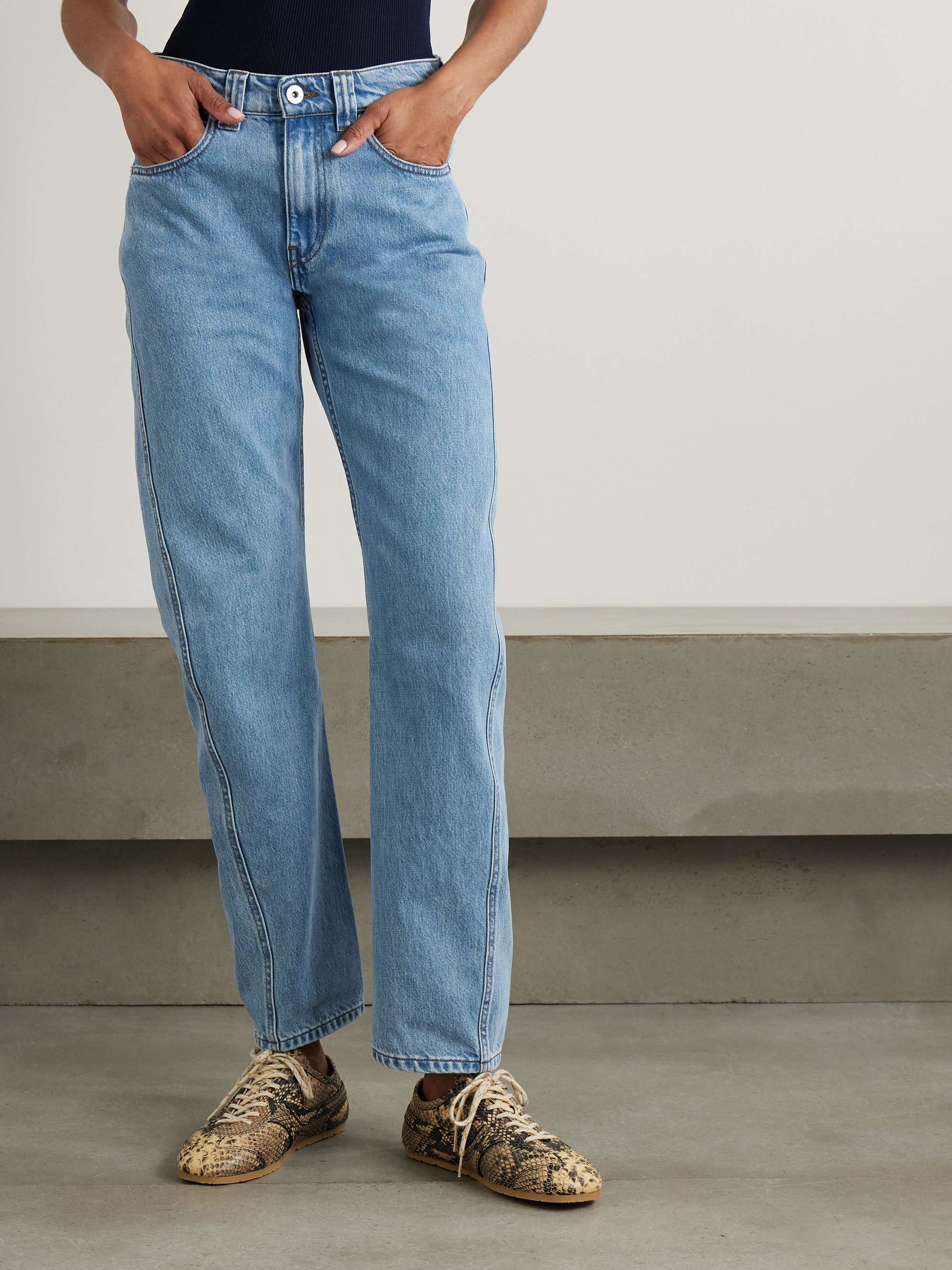 Twisted high-rise tapered jeans view