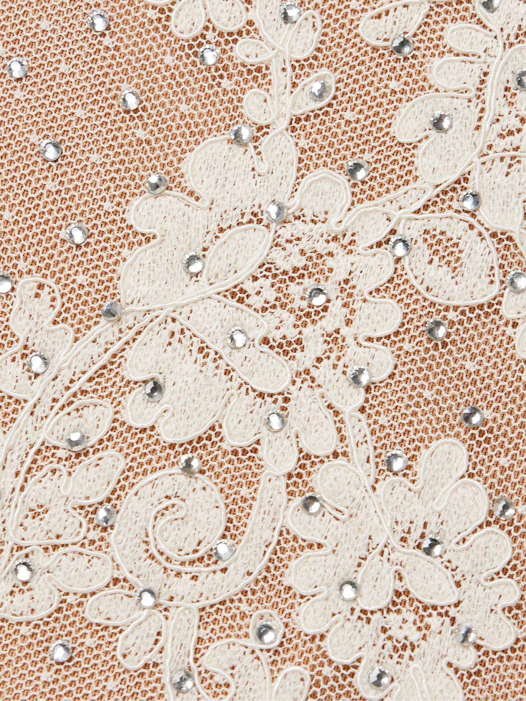 Crystal-embellished corded lace maxi dress view