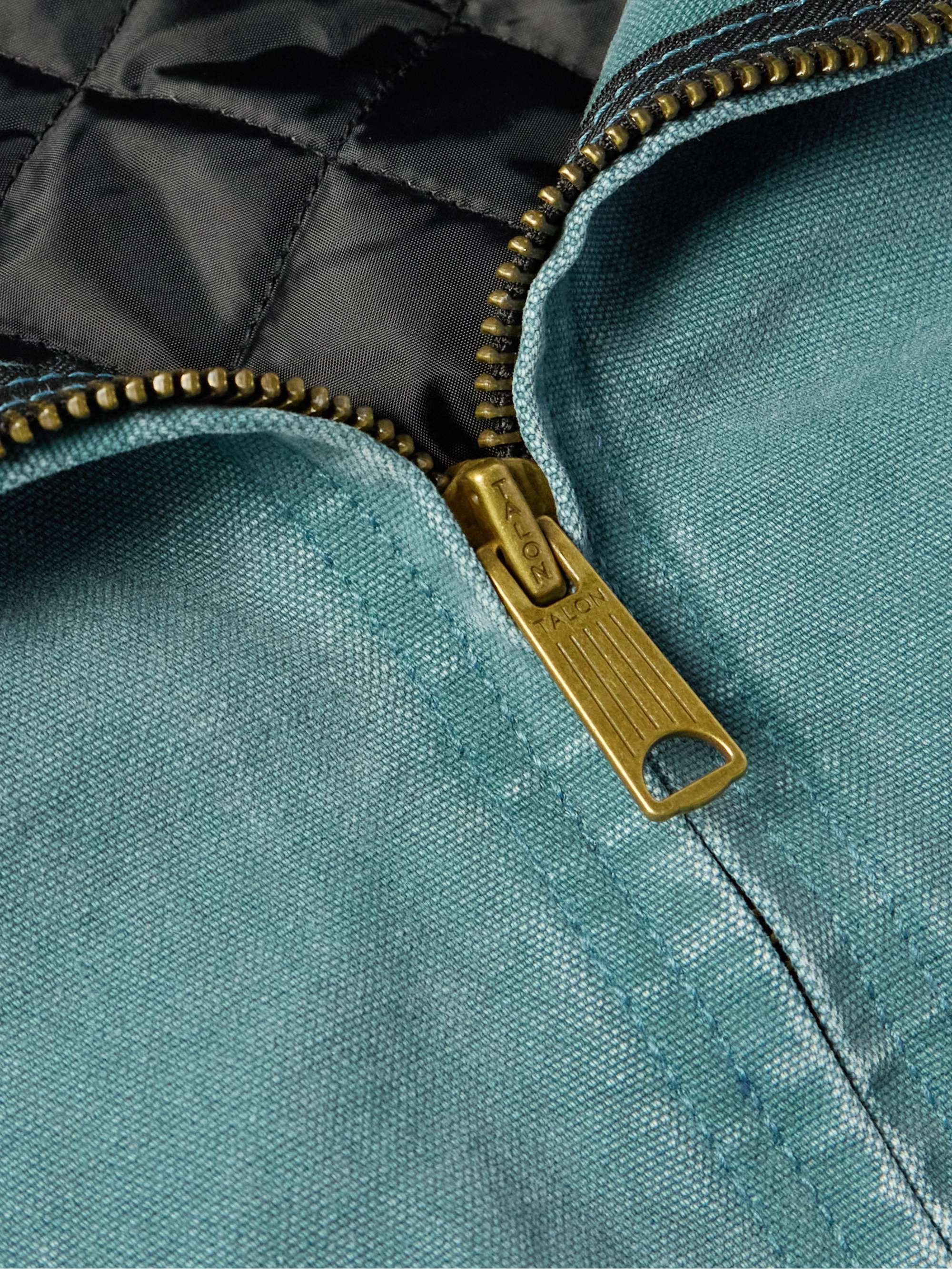 Logo-Appliquéd Cotton-Canvas Hooded Jacket view