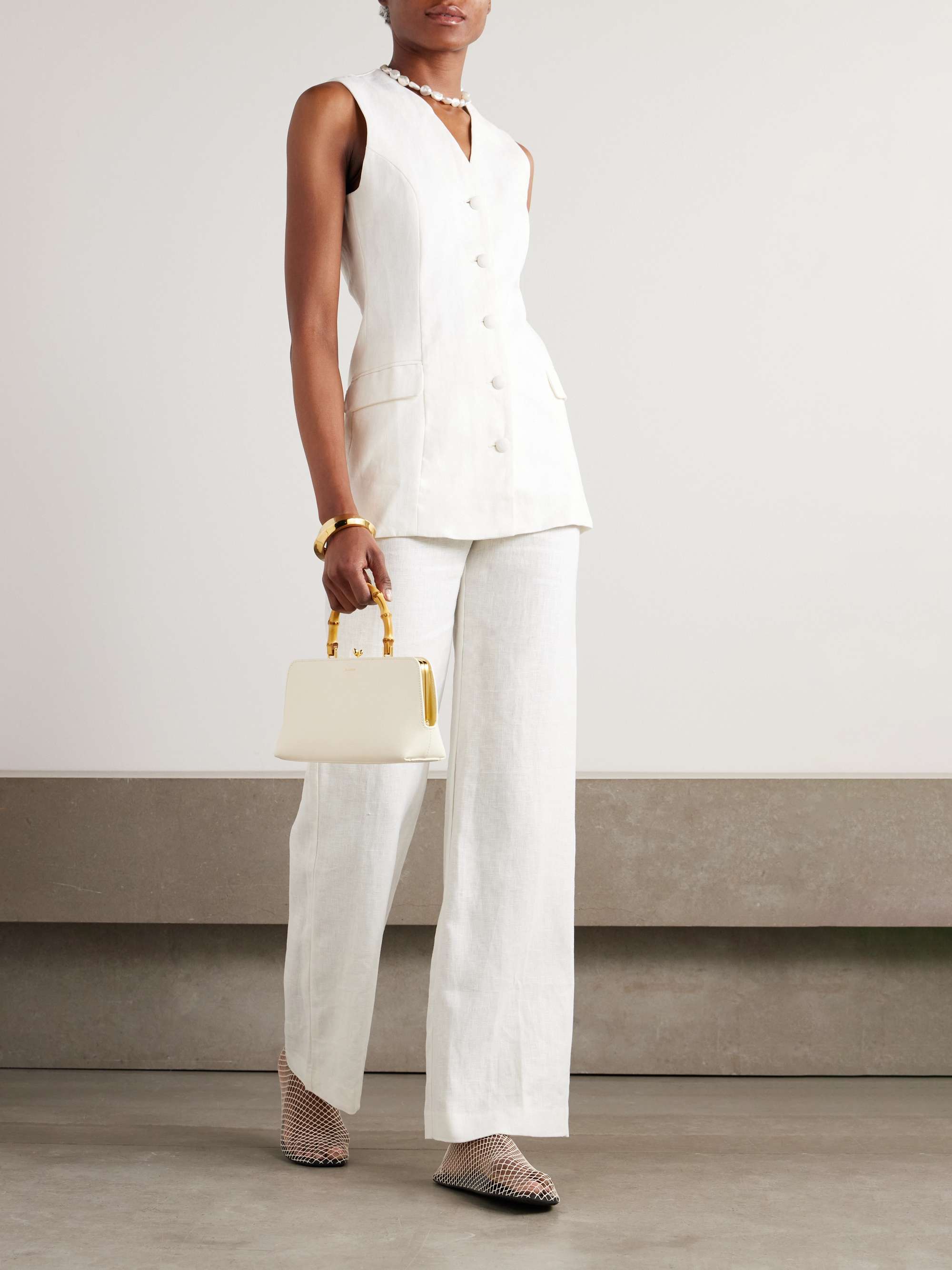 Eloise linen vest view