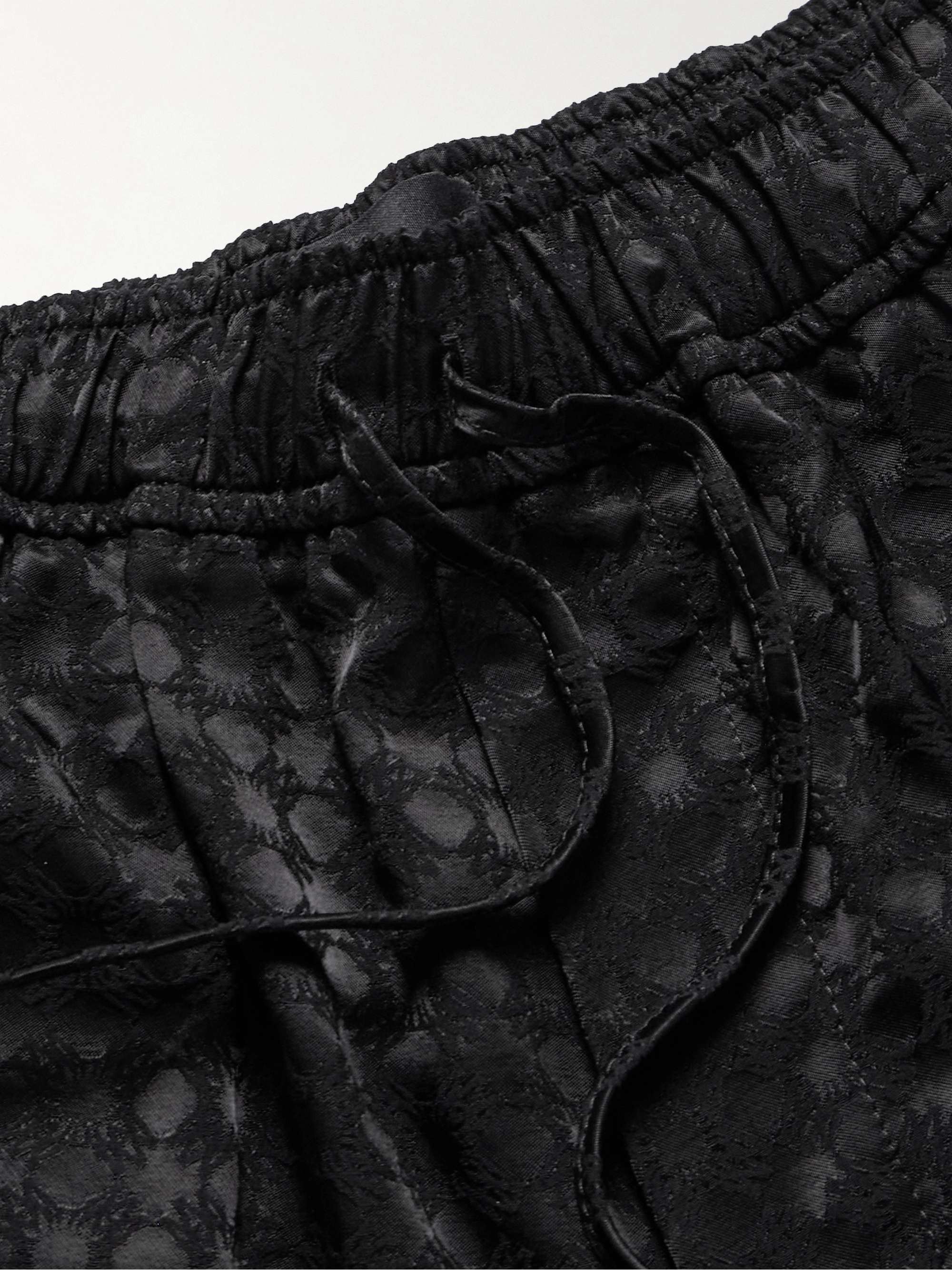 Straight-Leg Jacquard Drawstring Shorts view