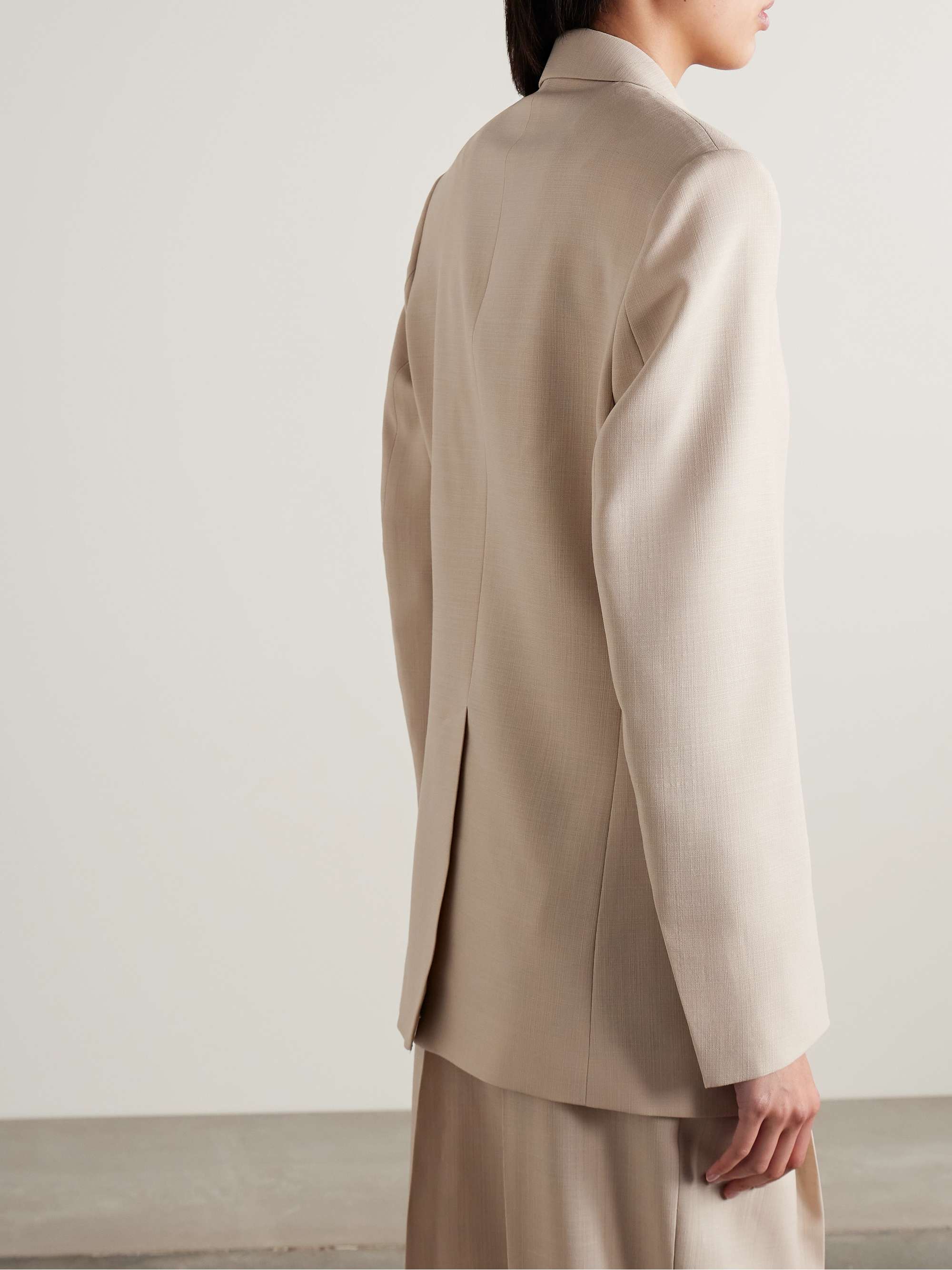 Wool-crepe blazer view