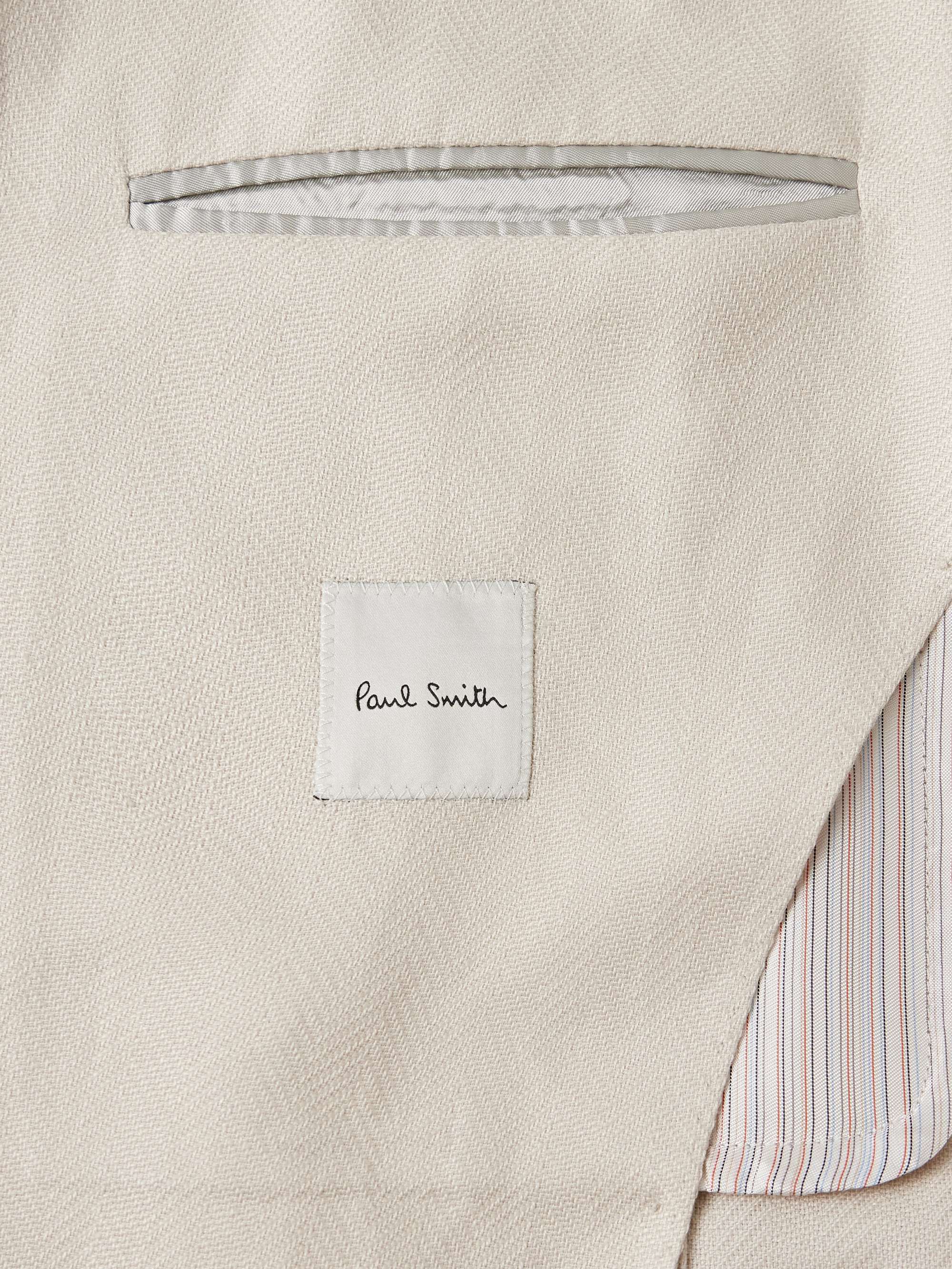 Double-Breasted Herringbone Linen and Cotton-Blend Blazer view