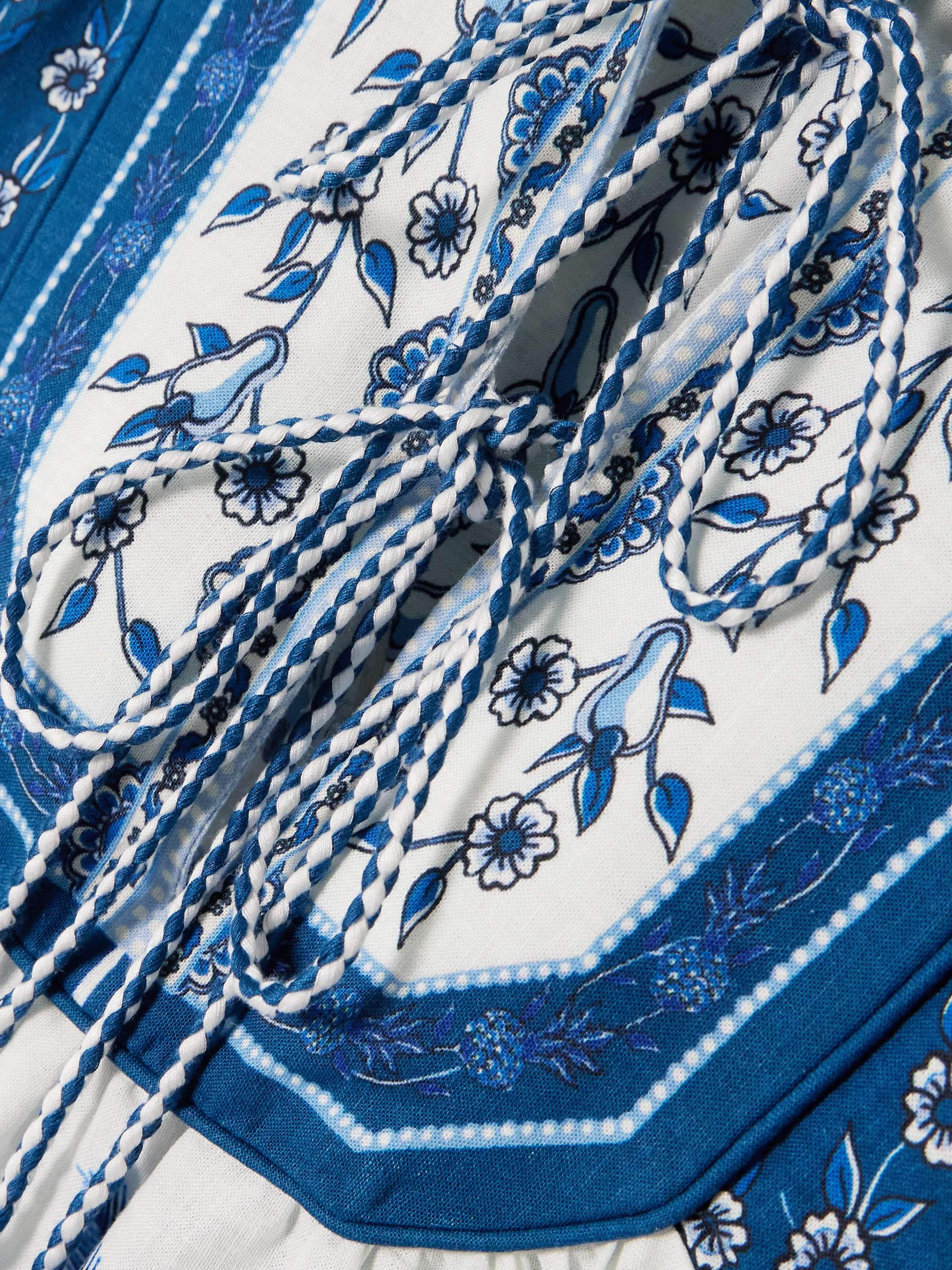 Palm Tree Beach printed linen-blend mini dress view