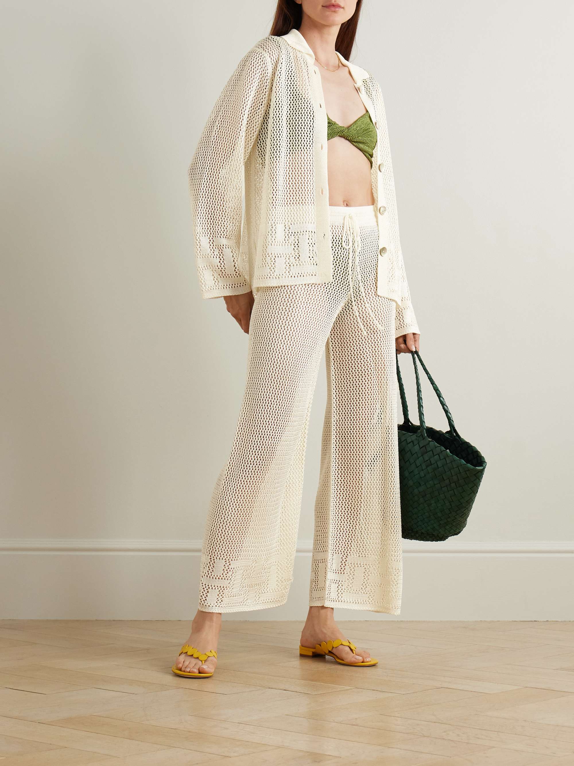 Crocheted cardigan view