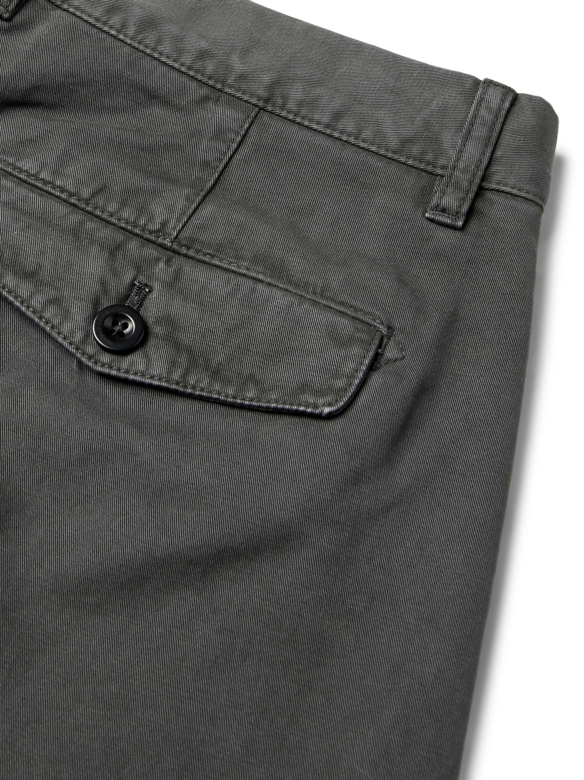 Garment-Dyed Cotton-Twill Bermuda Shorts view
