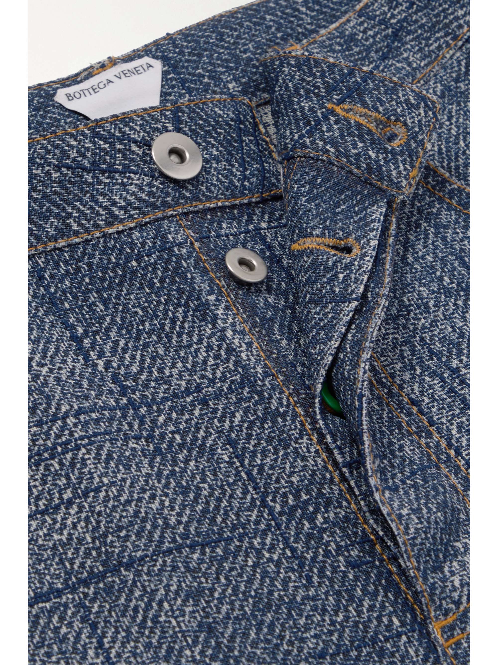 Denim-effect woven straight-leg pants view