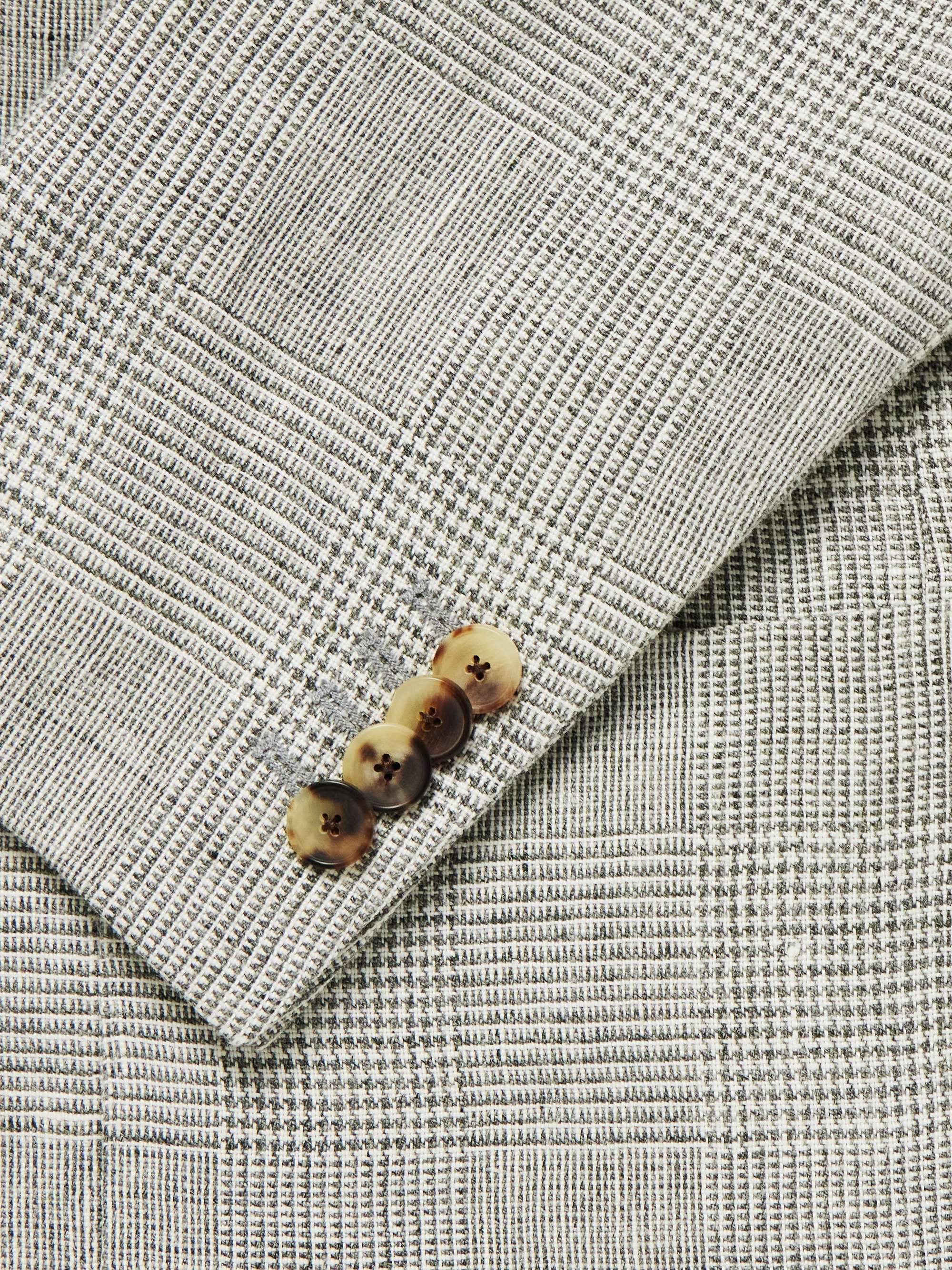 Prince of Wales Checked Linen Suit Jacket view