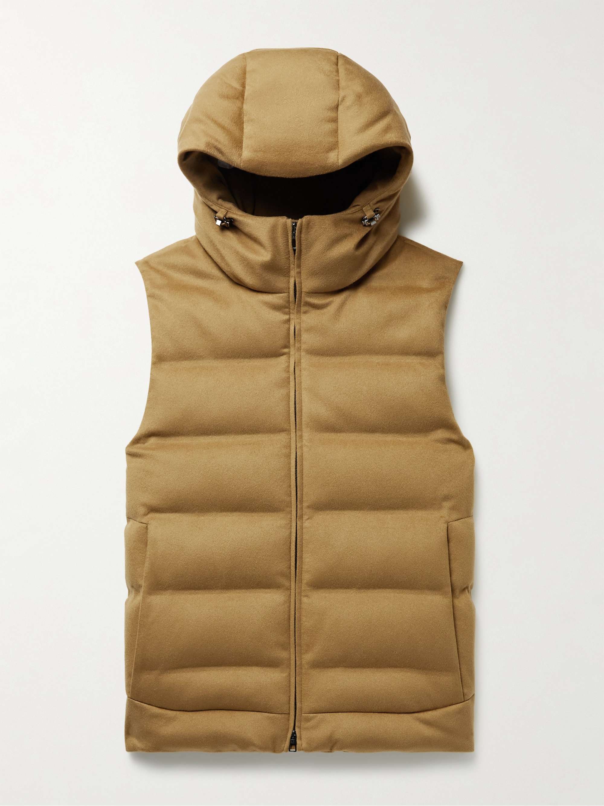Fillmore Quilted Storm System Cashmere Hooded Down Gilet view