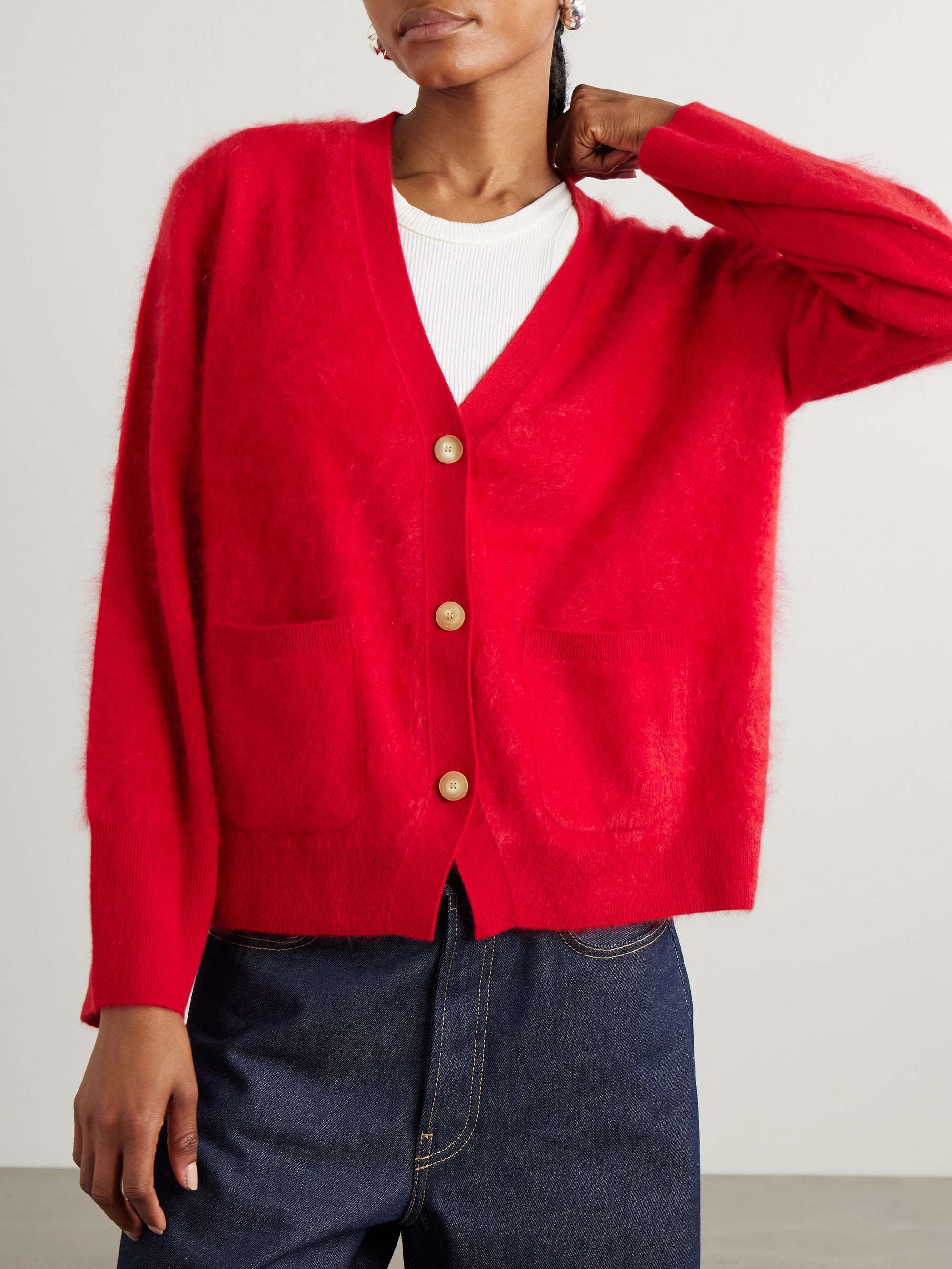 Organic cashmere cardigan view