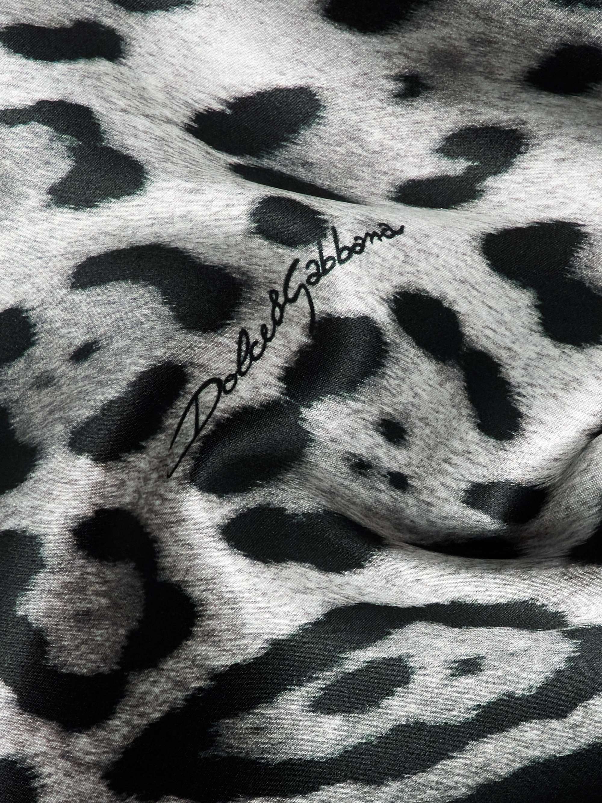 Oversized Leopard-Print Silk Shirt view