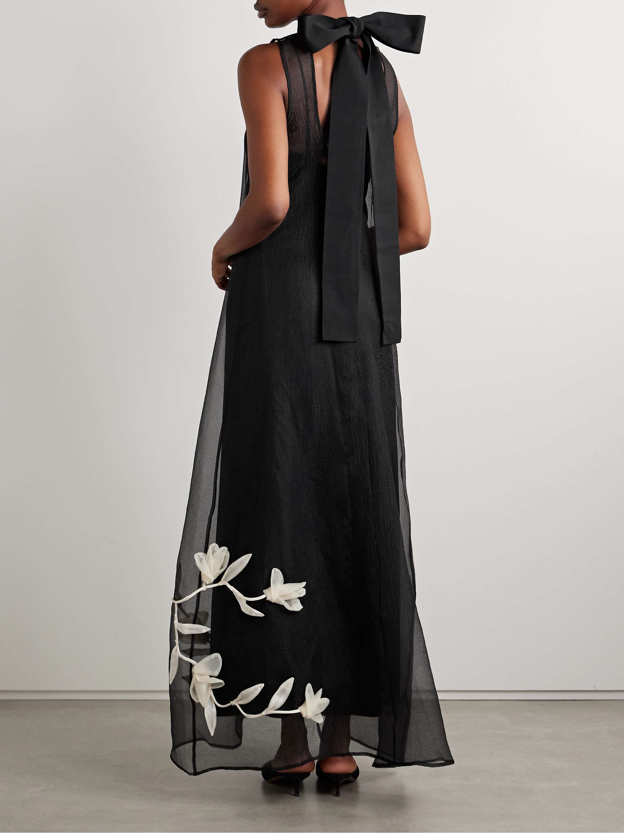 Albee appliquéd chiffon turtleneck maxi dress view