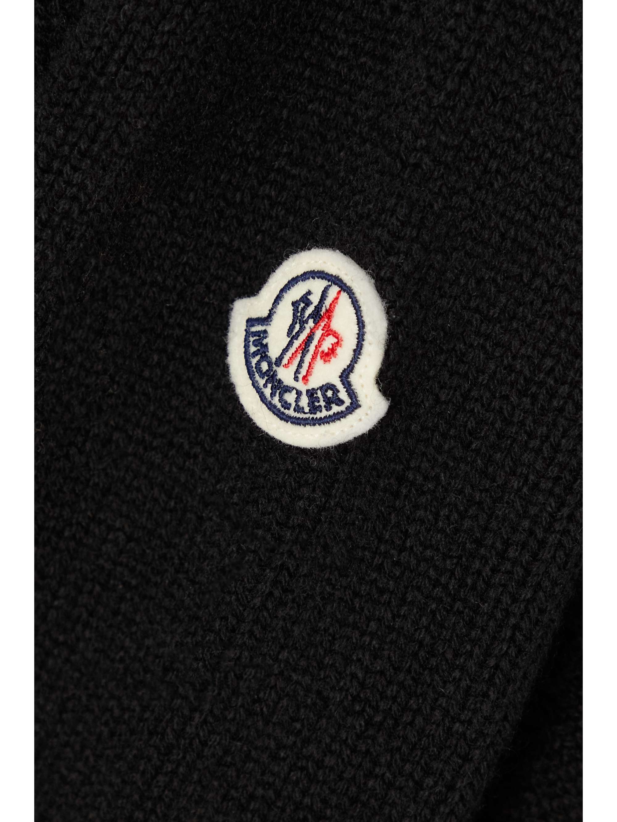 Appliquéd striped wool and cashmere-blend sweater view