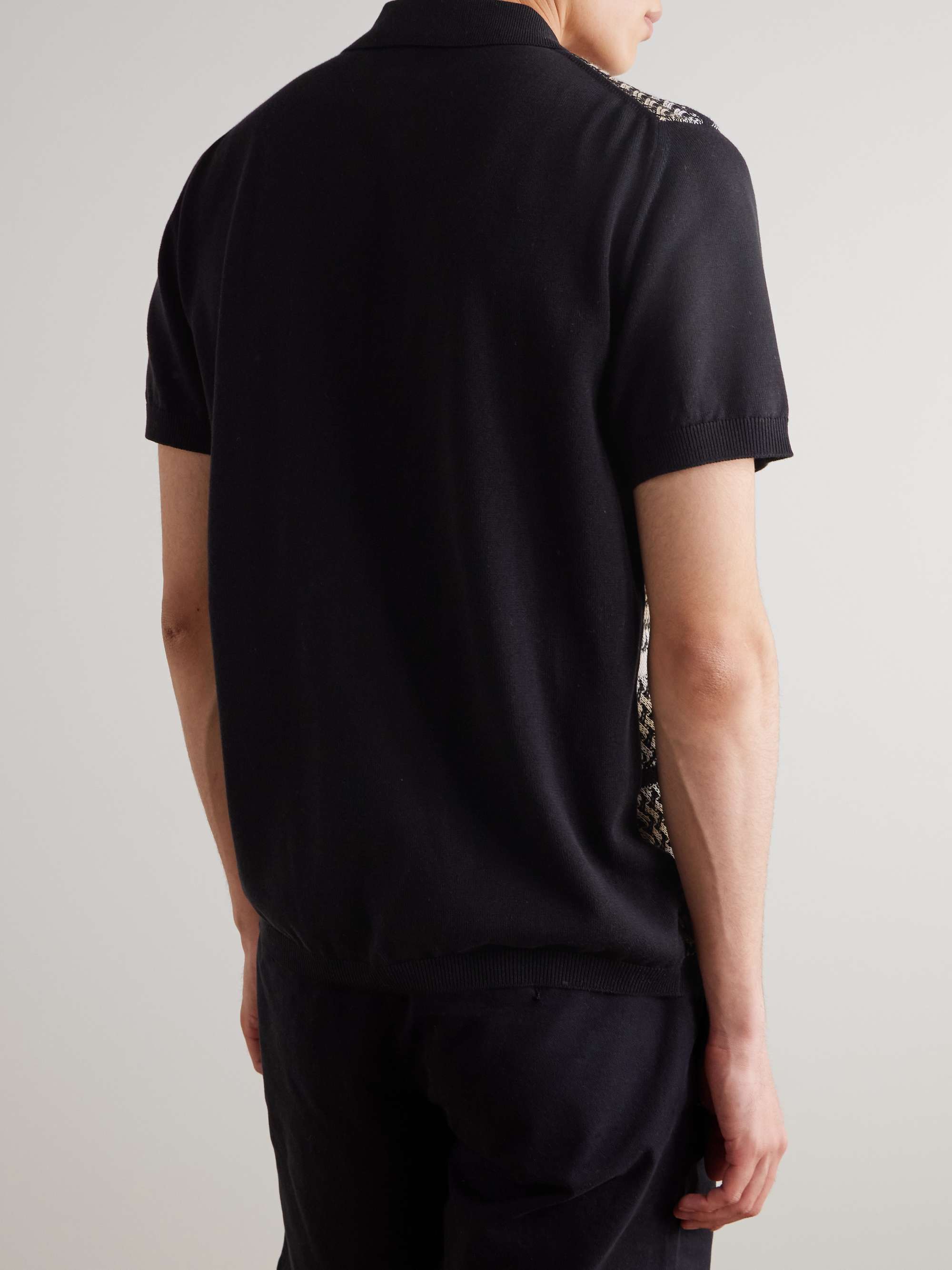 Striped Jacquard-Knit Organic Cotton Shirt view