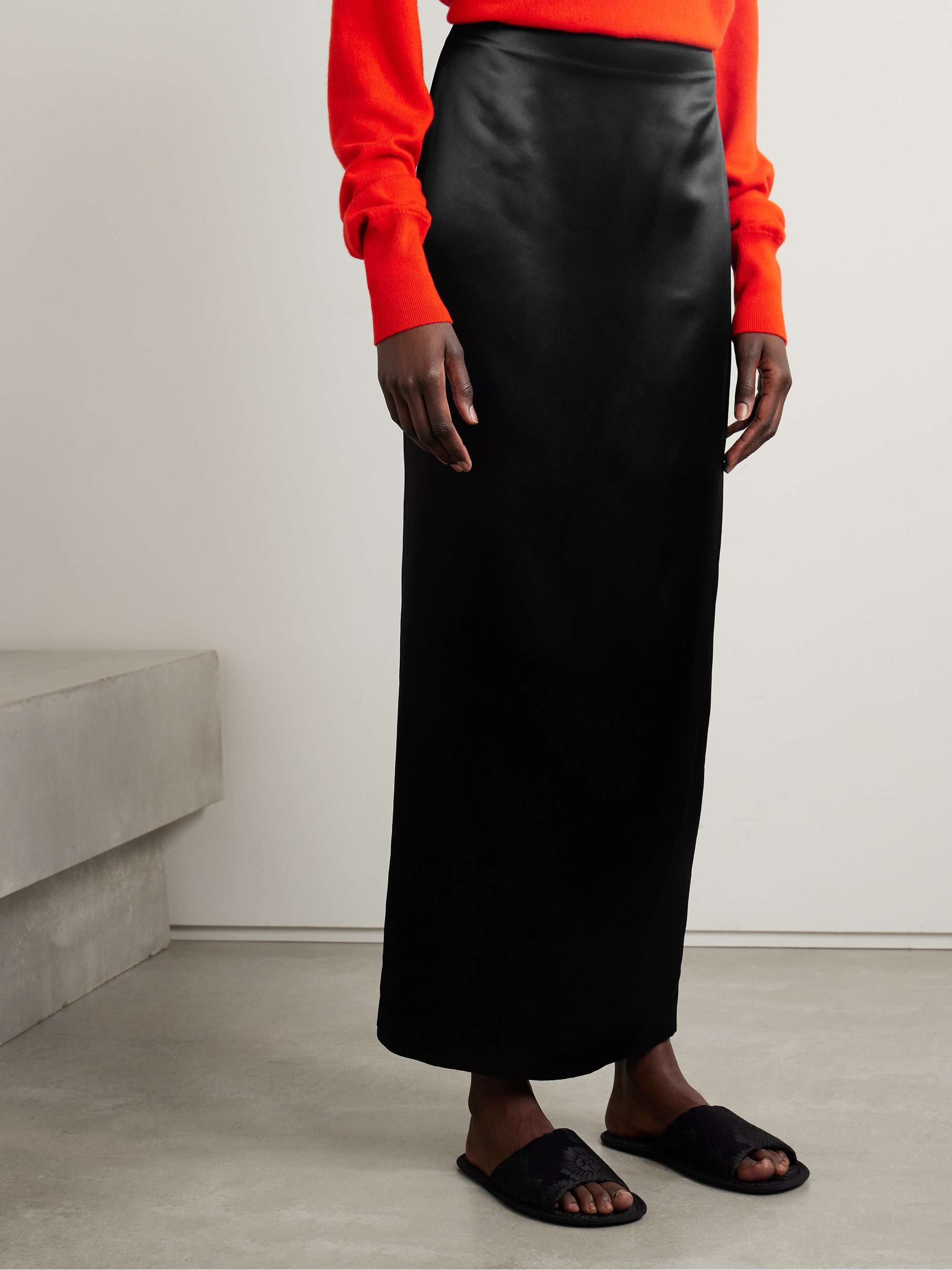 Bartelle satin maxi skirt view