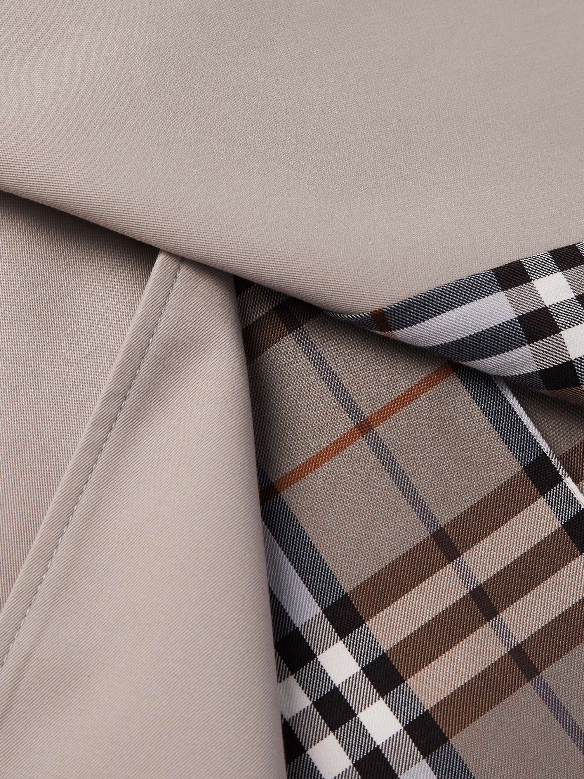 Double-Breasted Belted Gabardine Trench Coat view