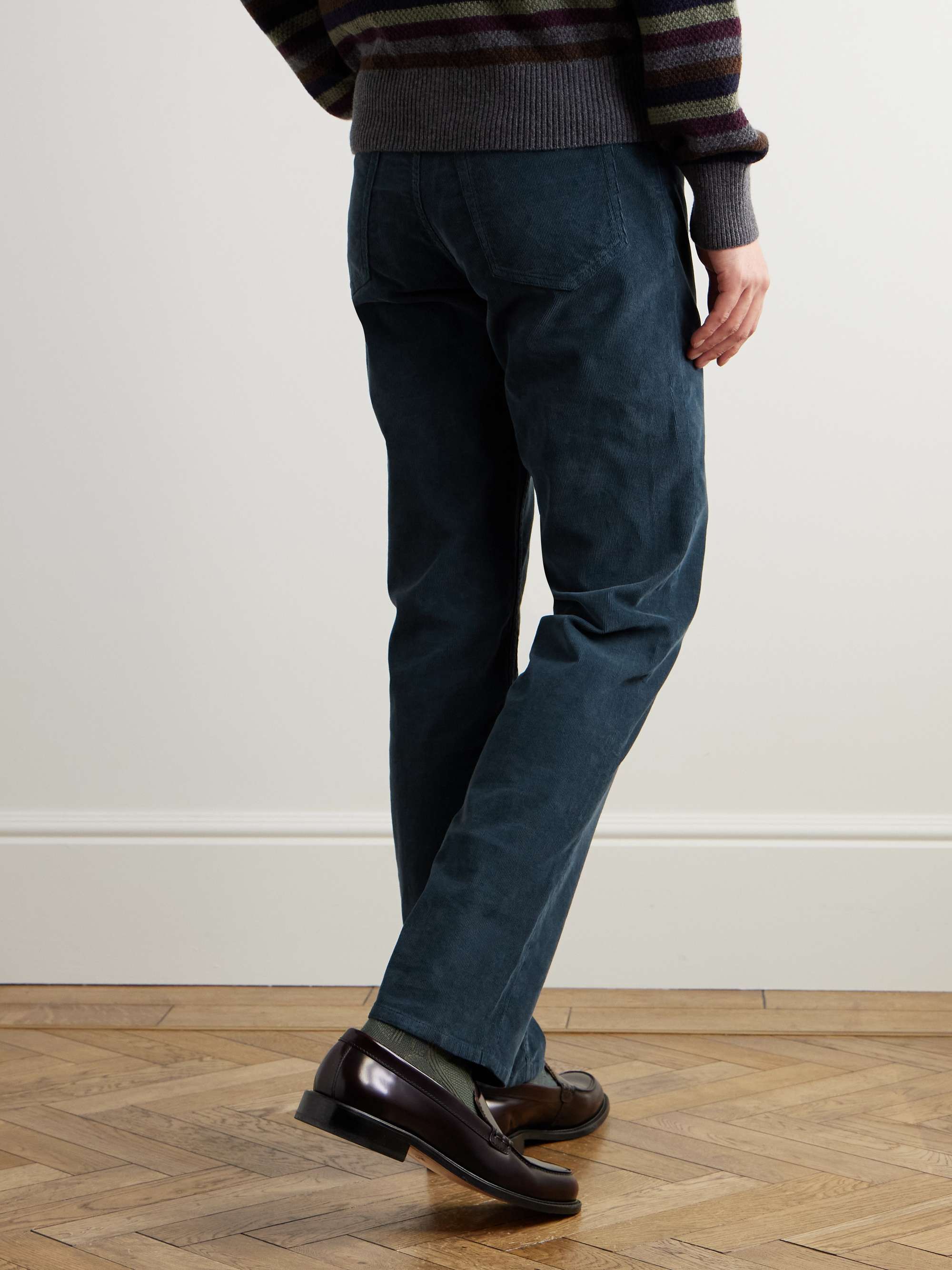 Samuel Straight-Leg Cotton-Blend Corduroy Trousers view