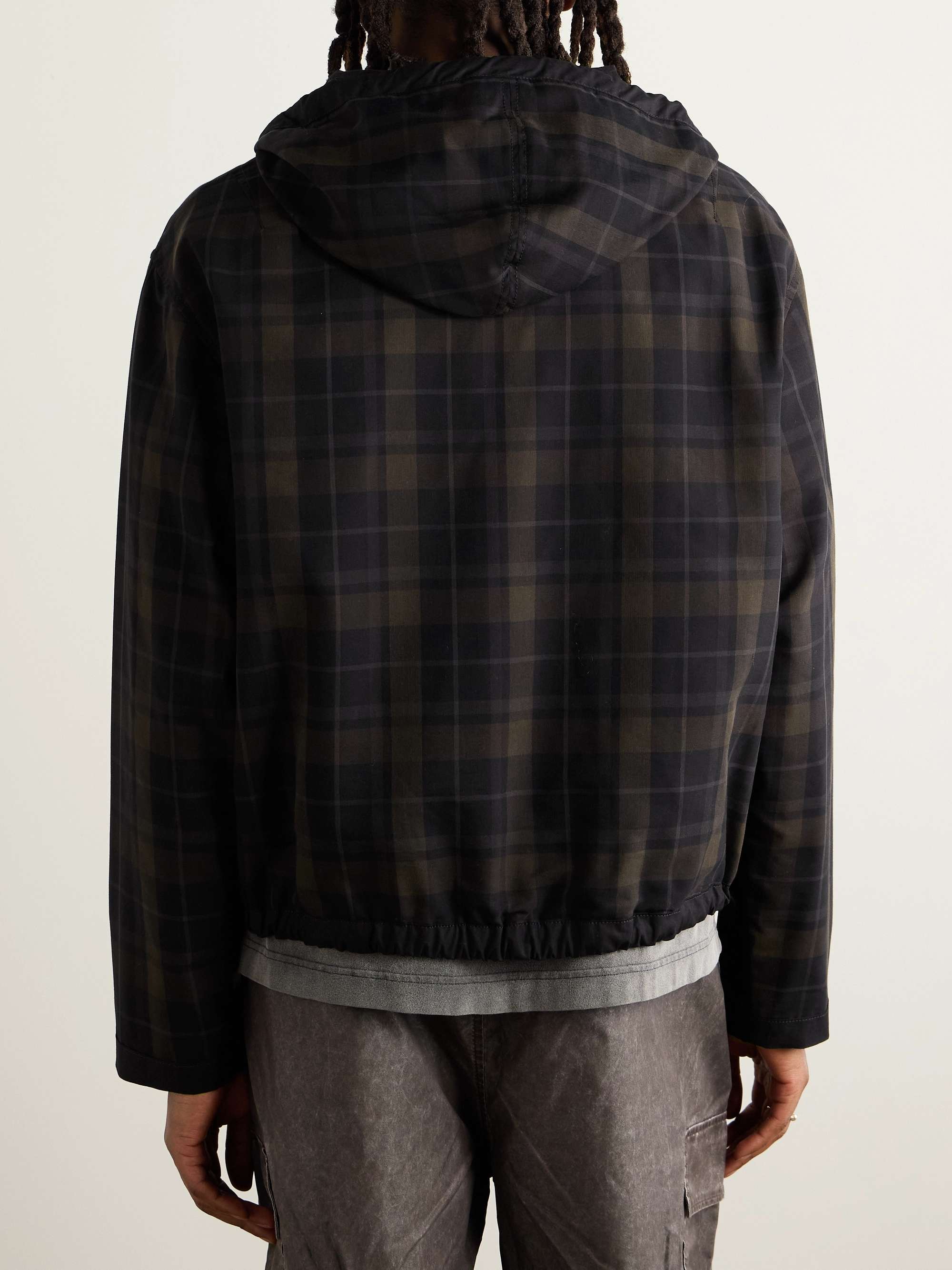 Riviera Checked Shell Hooded Jacket view