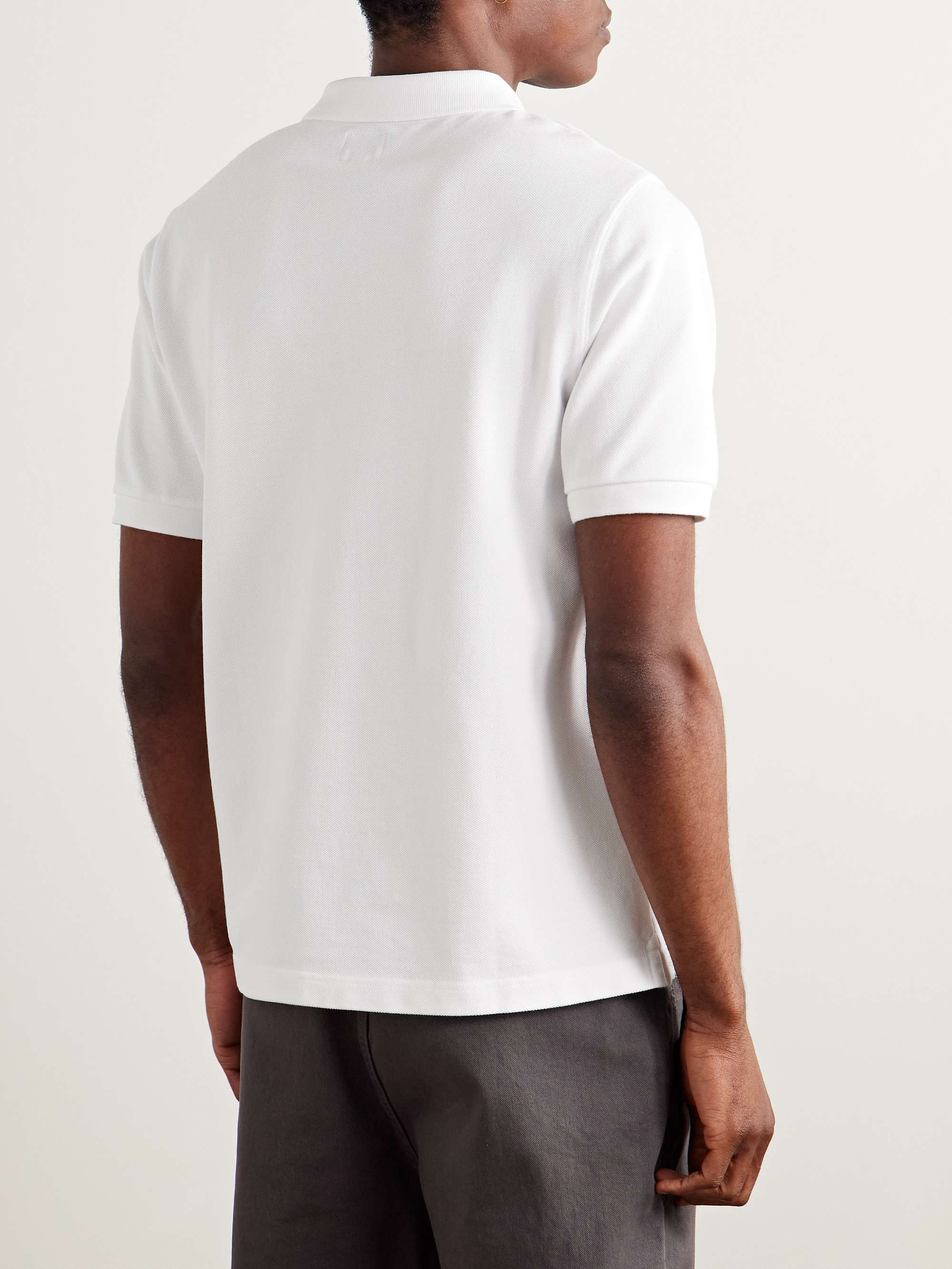 Iris Embroidered Cotton-Piqué Polo Shirt view