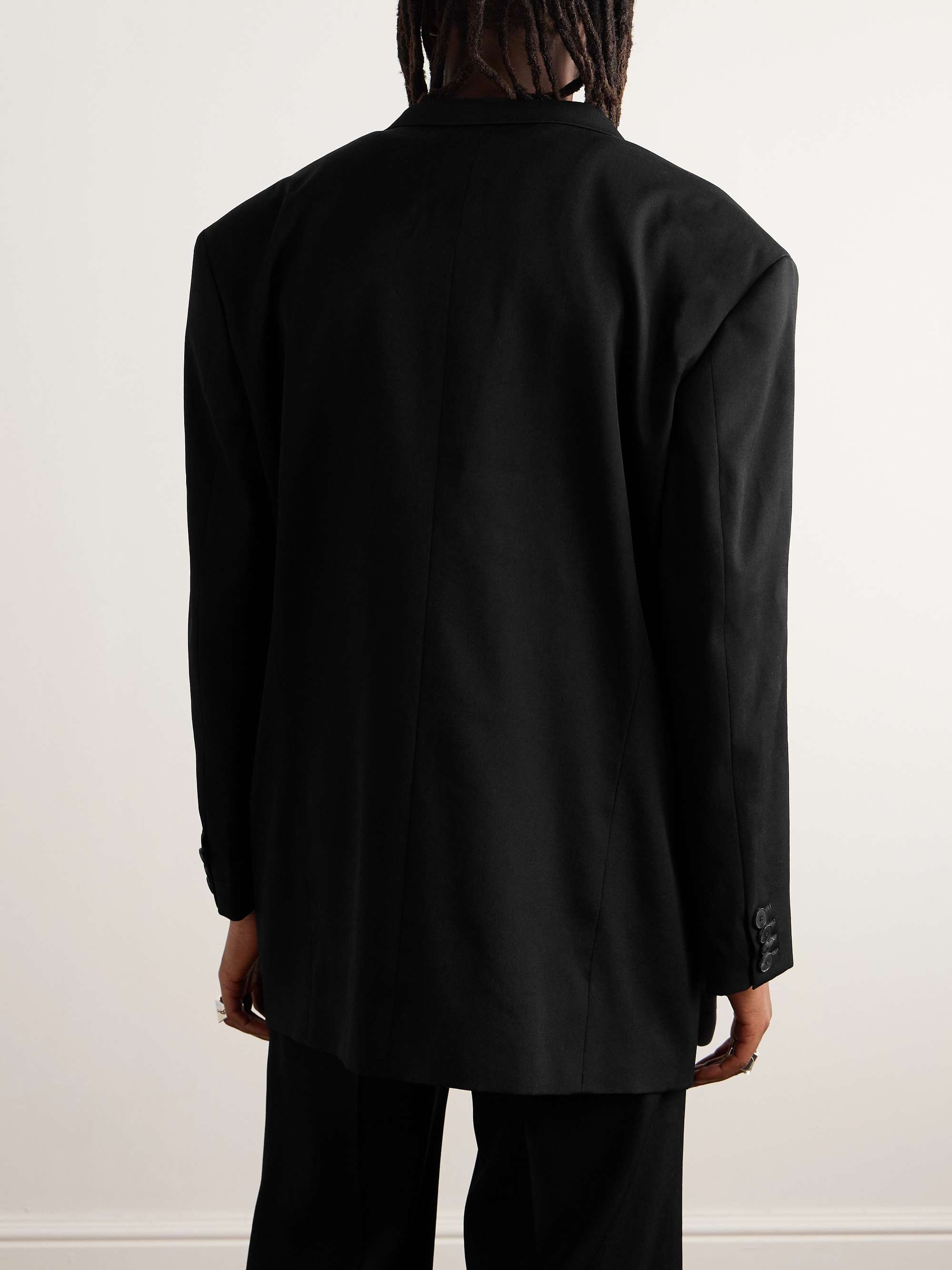 Boiler Room Oversized Double-Breasted Wool-Gabardine Blazer view