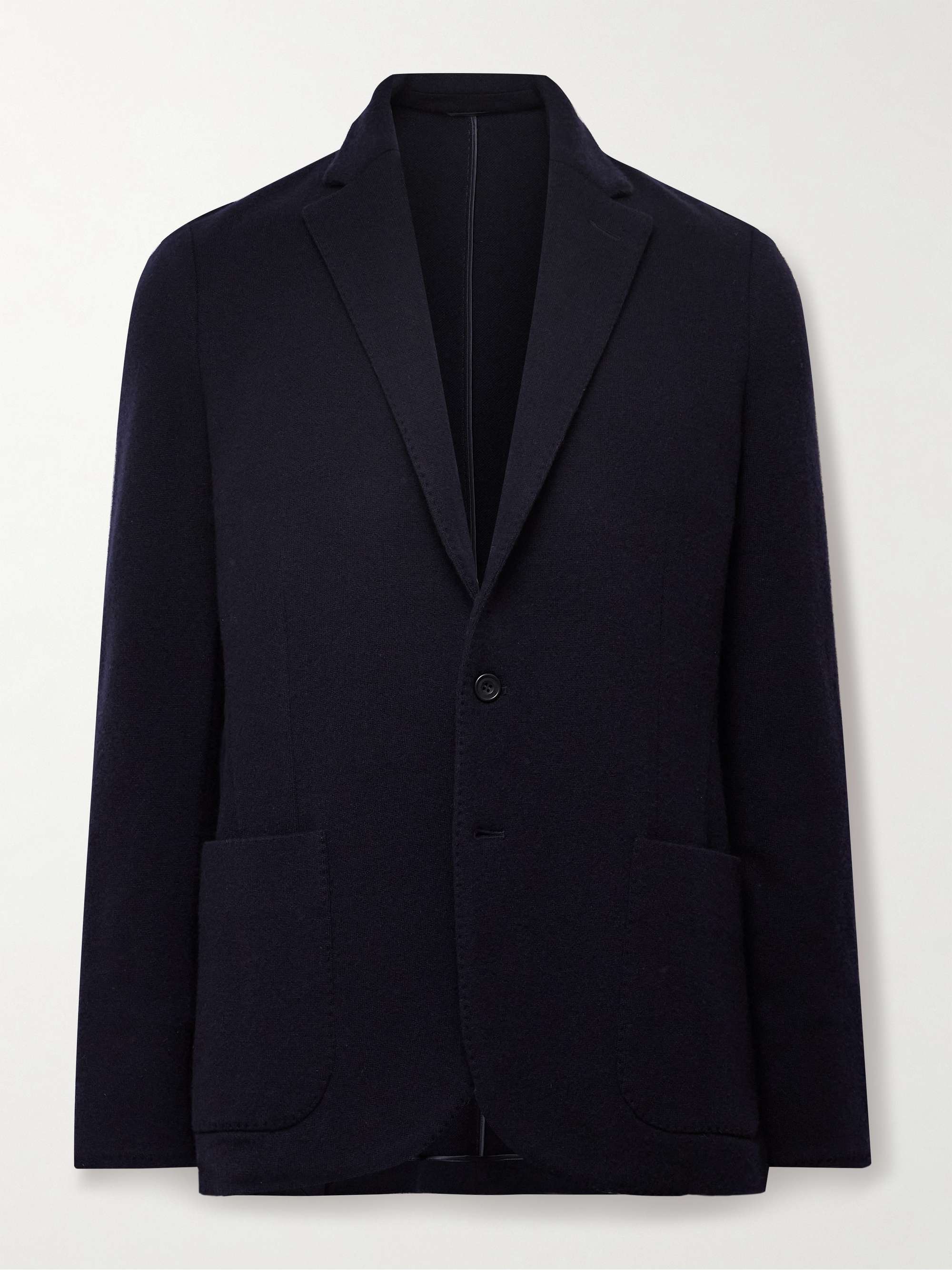 Unstructured Wool and Cashmere-Blend Blazer view