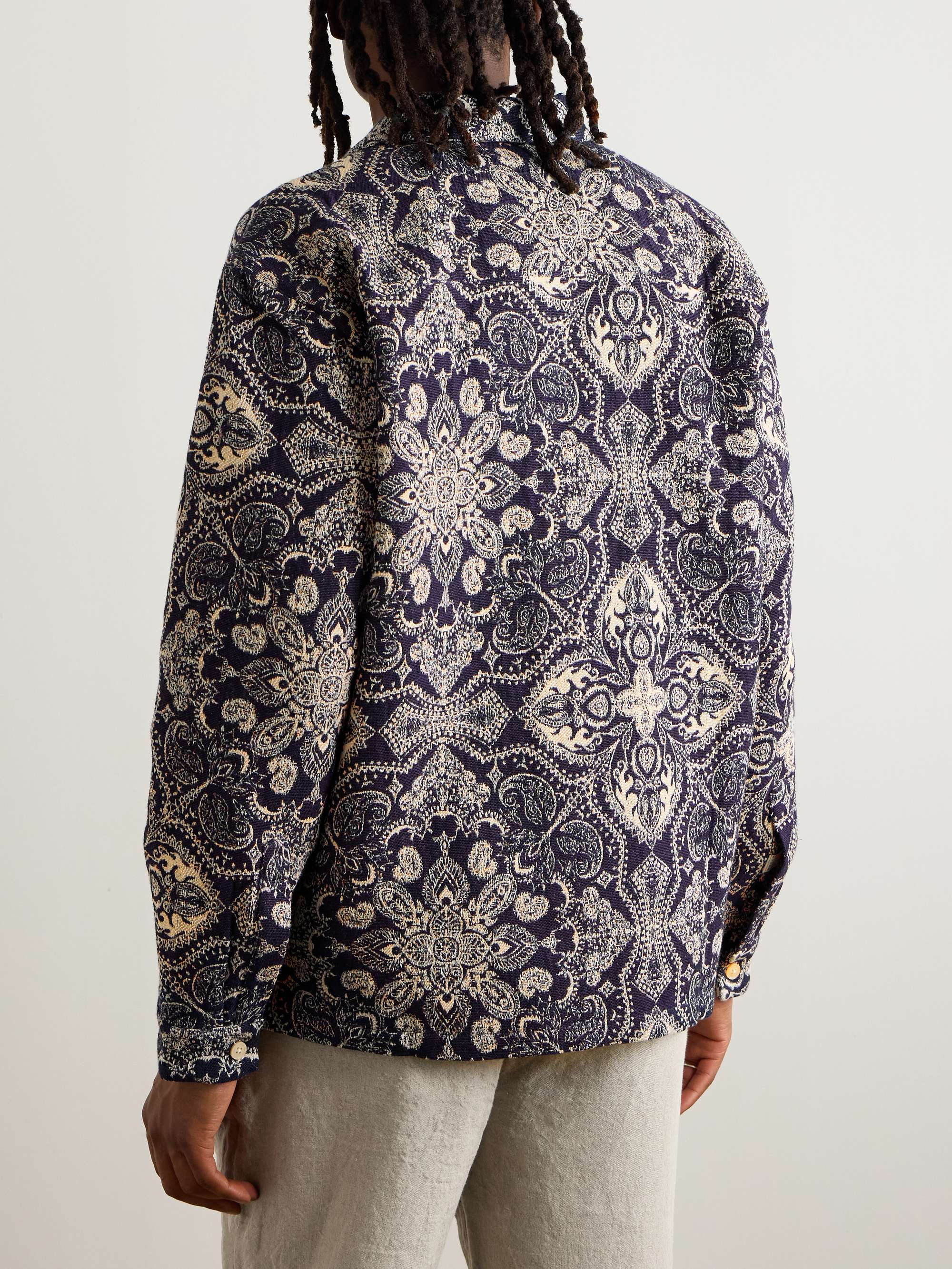 Sayan Jacquard-Knit Cotton-Blend Overshirt view