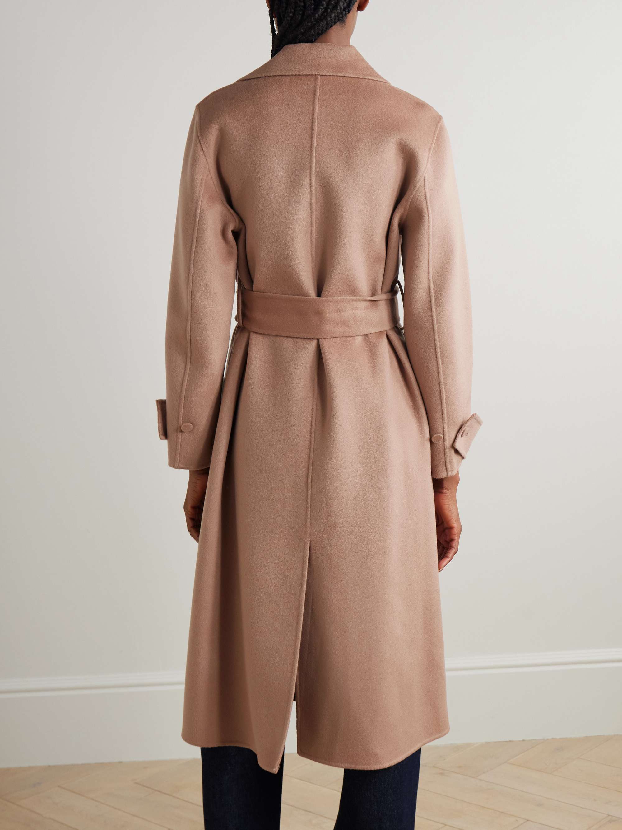 Arline belted double-breasted wool and cashmere-blend coat view