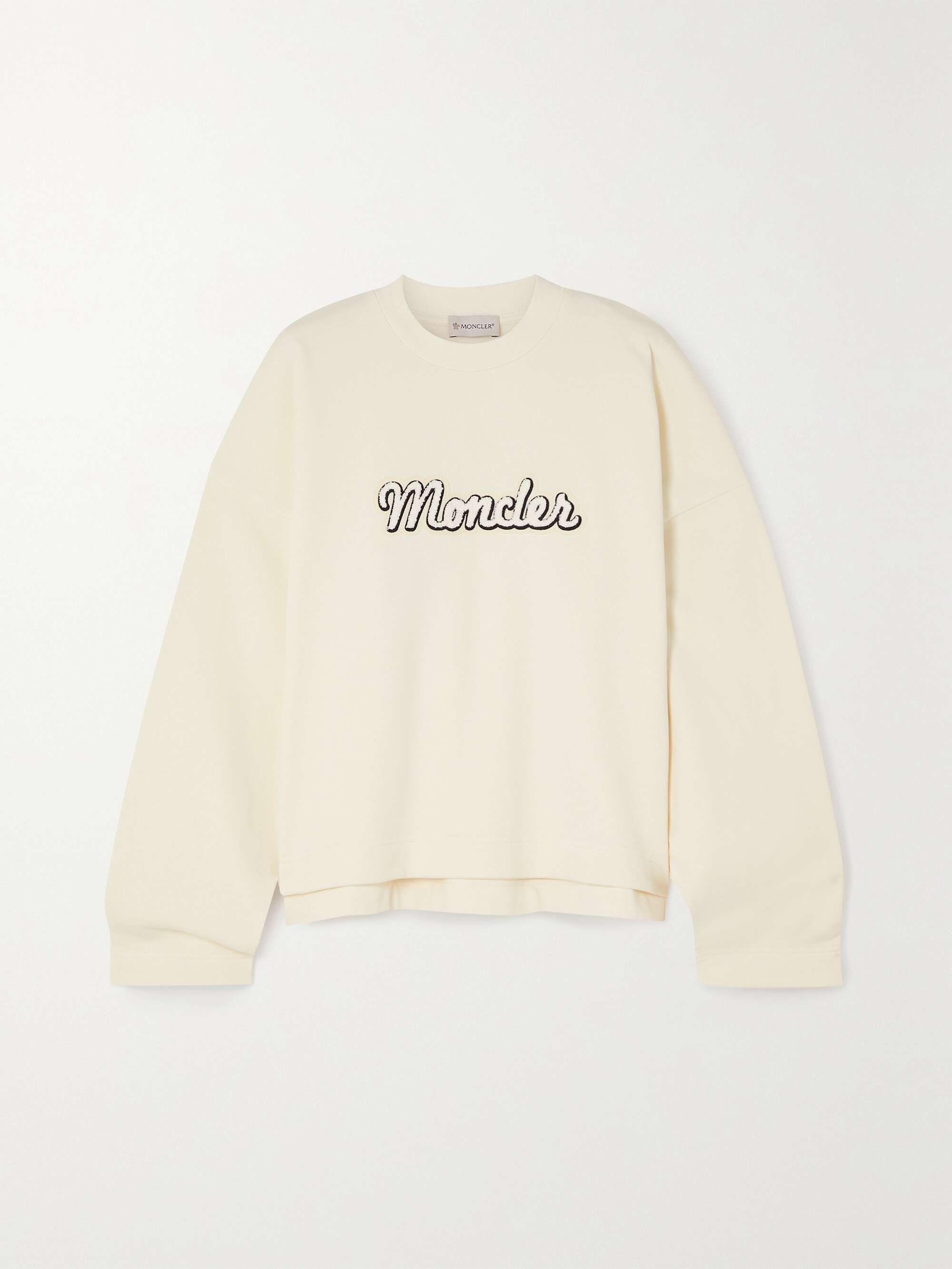 Flocked cotton-blend jersey sweatshirt view