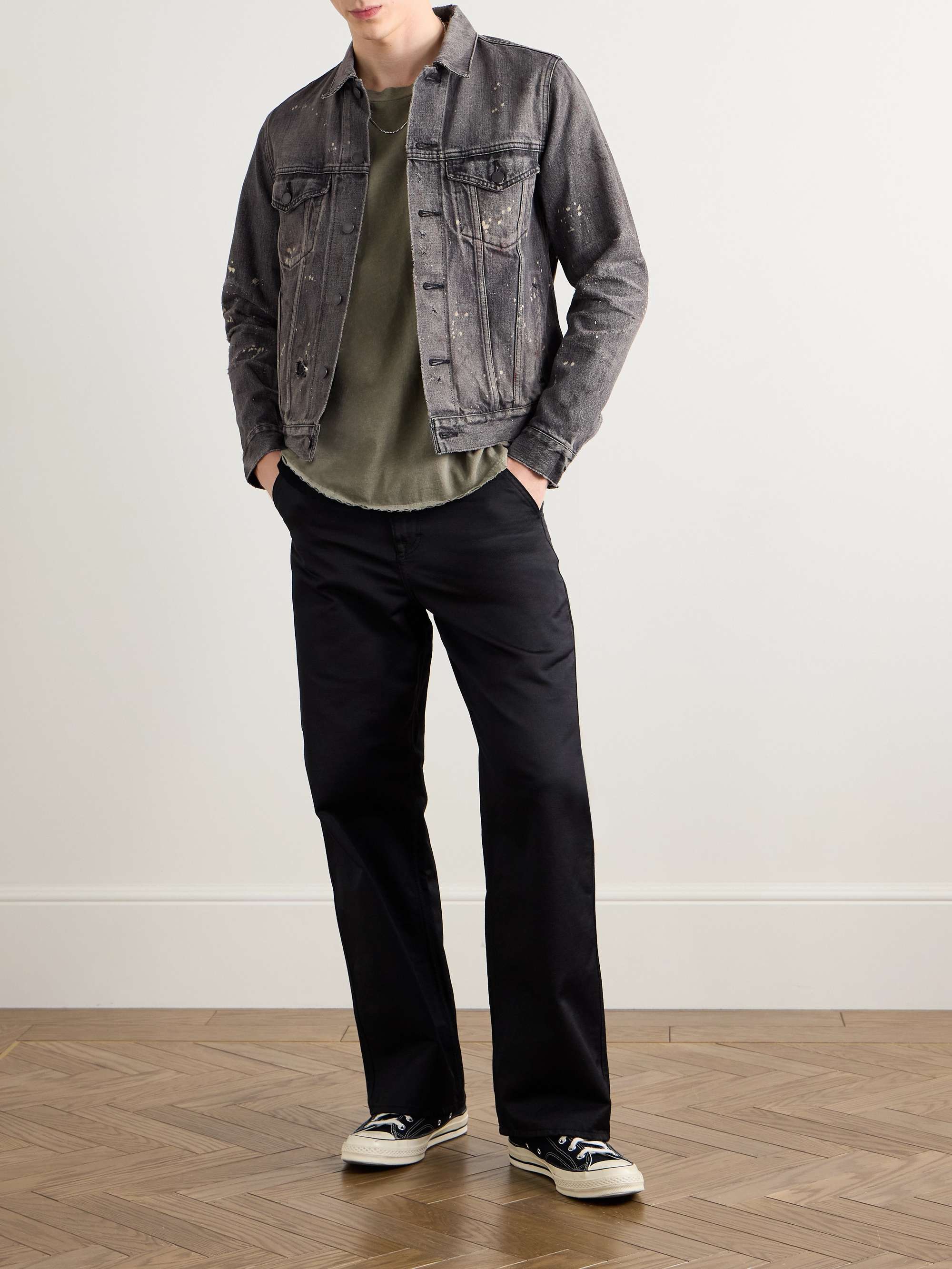 Thumper Type III Distressed Paint-Splattered Selvedge Denim Trucker Jacket view