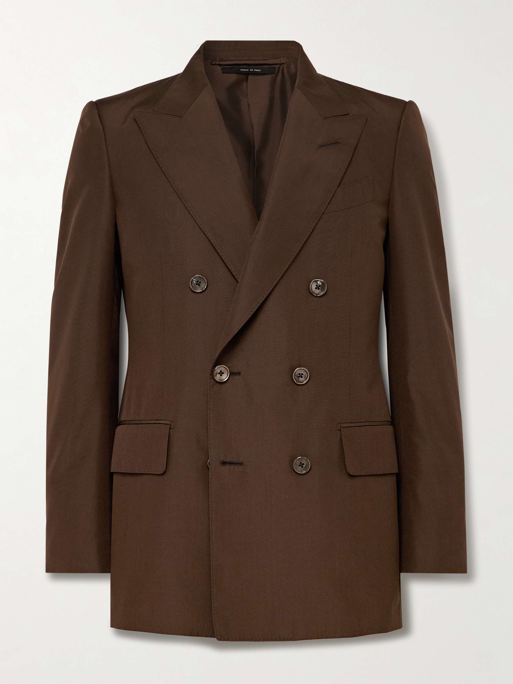 Dyllan Double-Breasted Silk Suit Jacket view