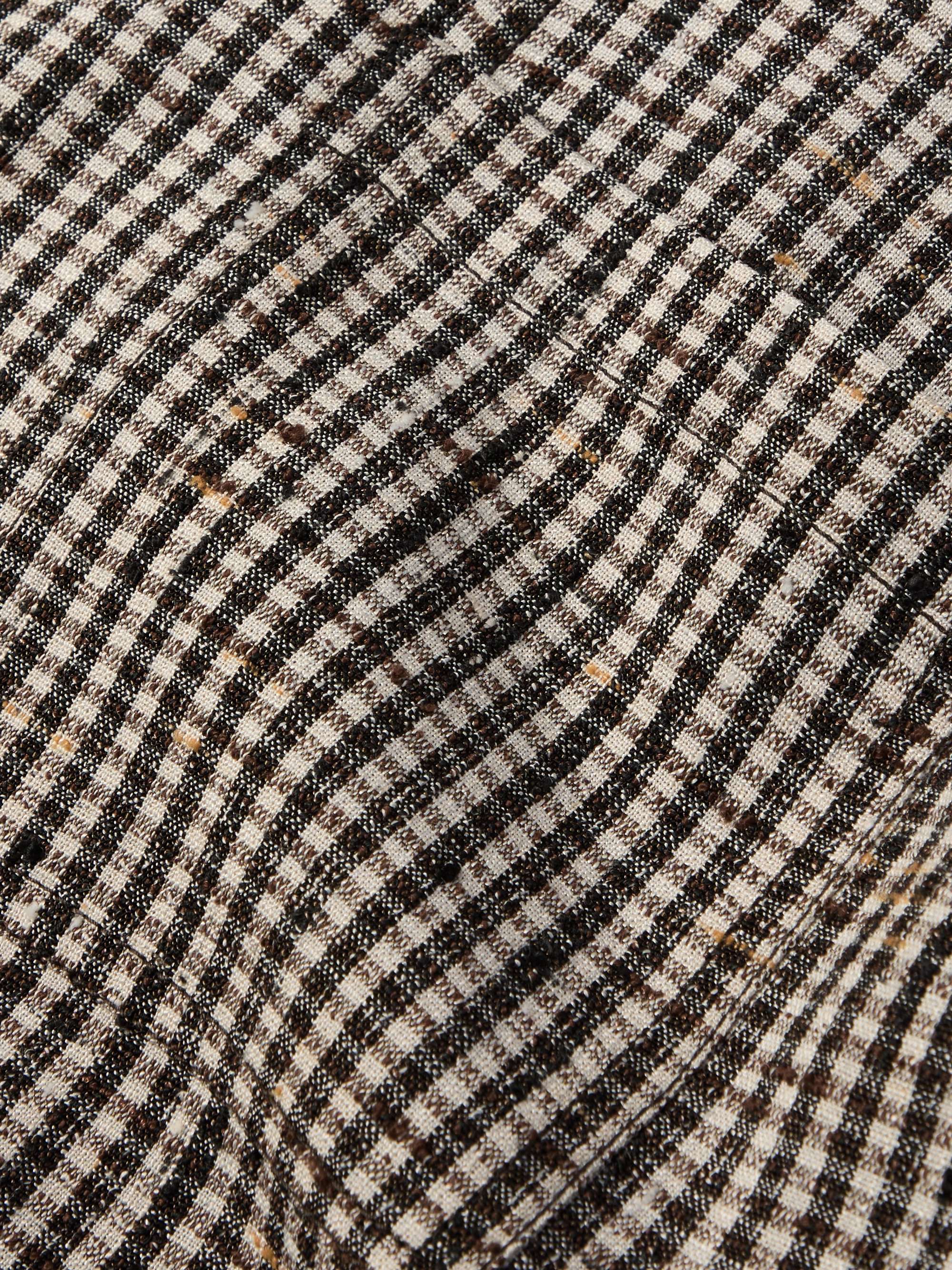 Camp-Collar Checked Woven Shirt view