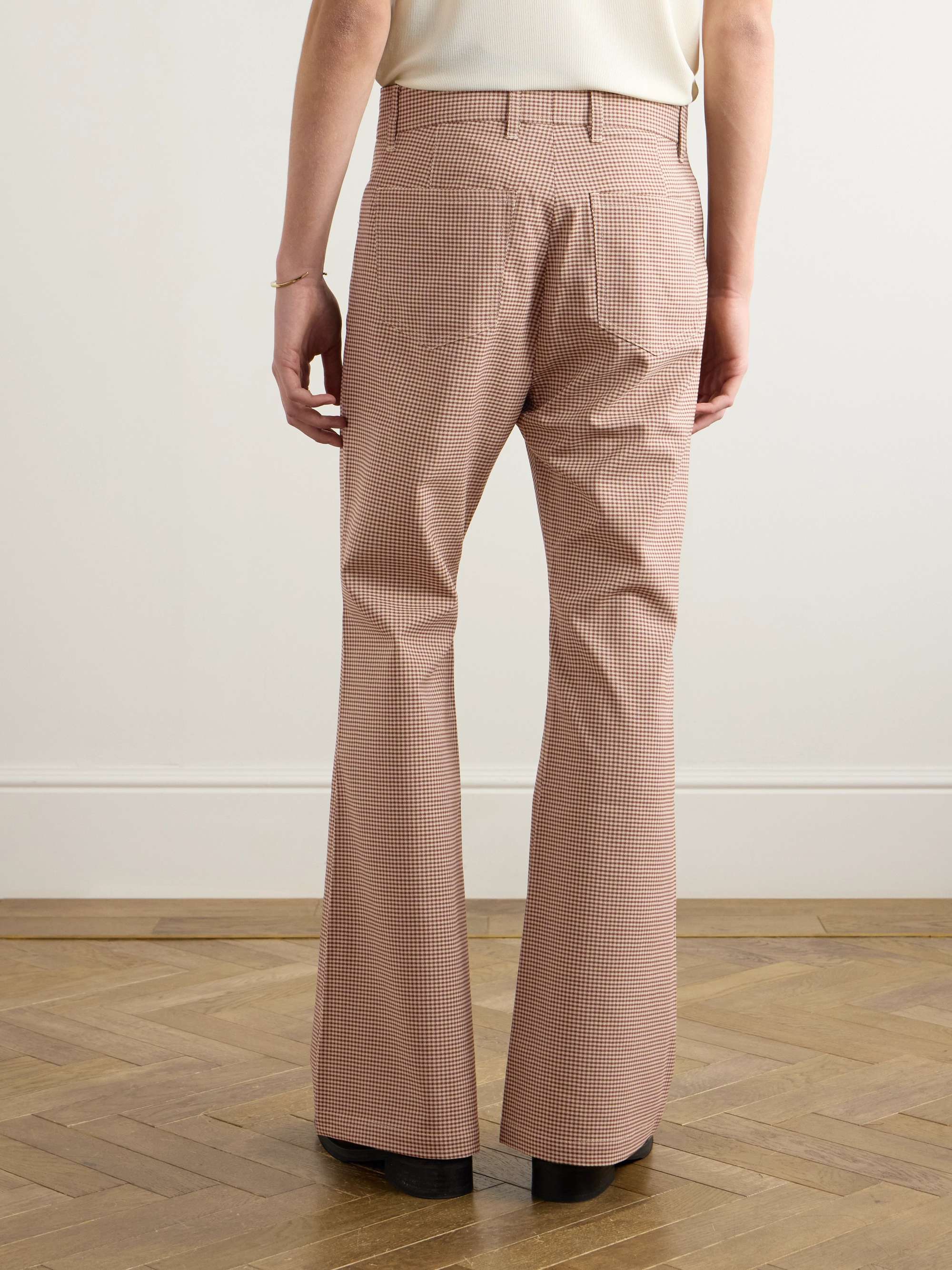 Tavares Flared Gingham Woven Suit Trousers view