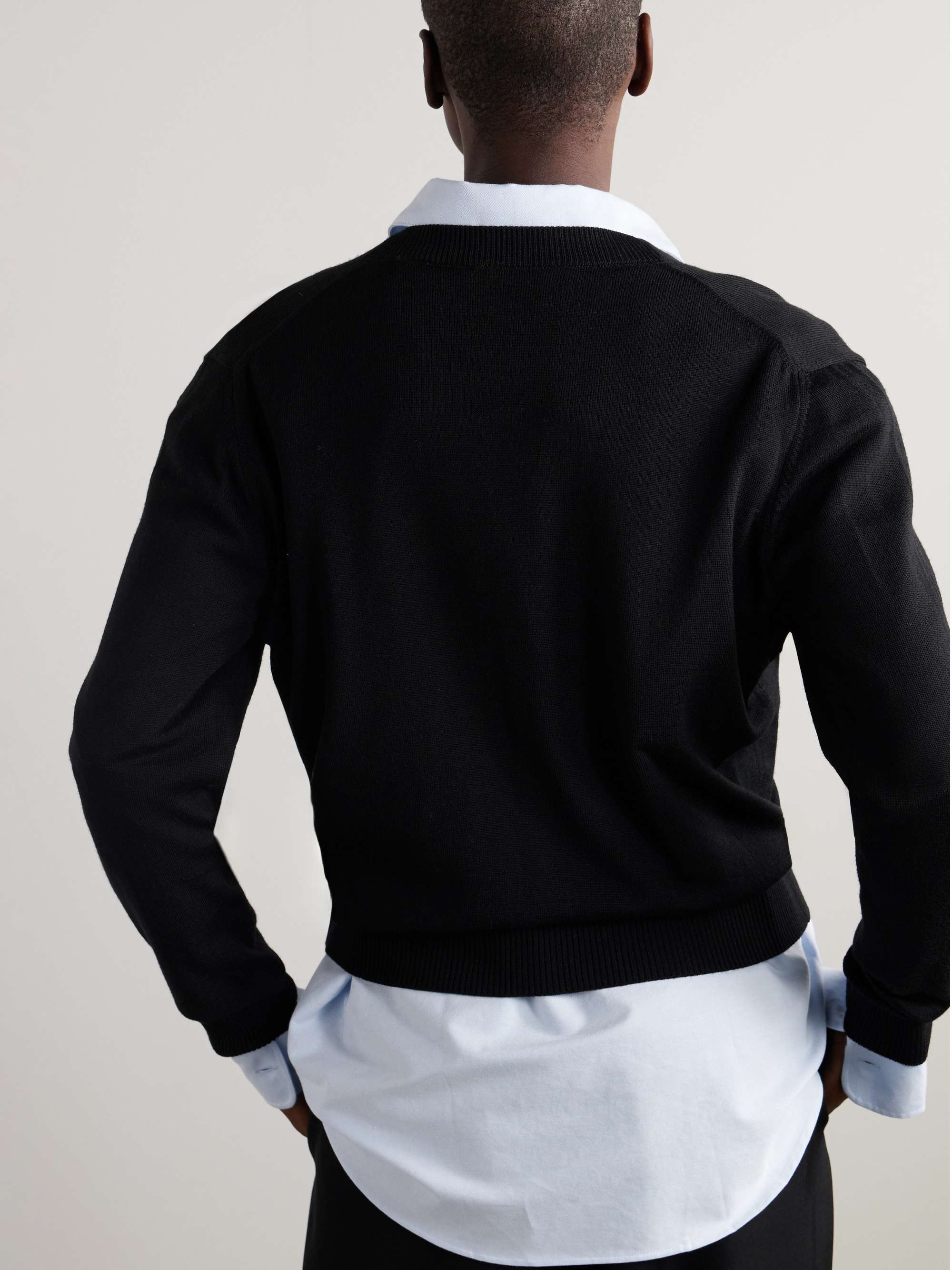 + NET SUSTAIN ADC jacquard-knit wool cardigan view