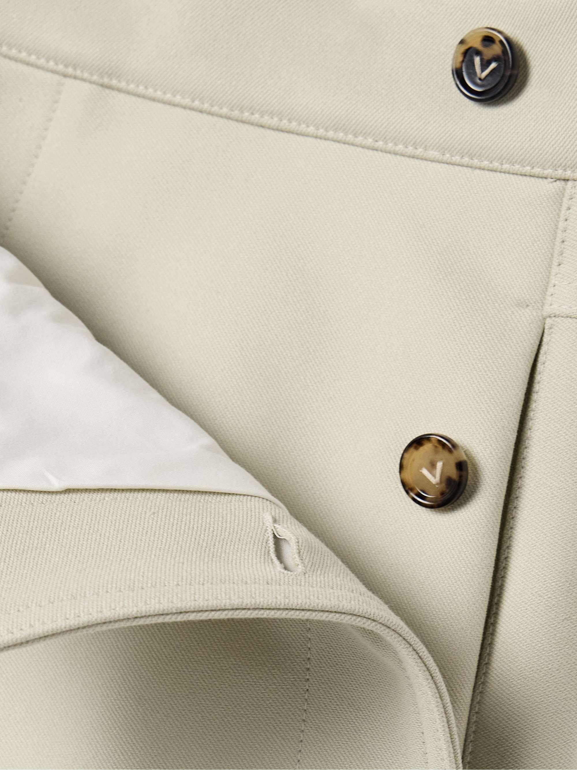 Layered cotton-gabardine wide-leg pants view