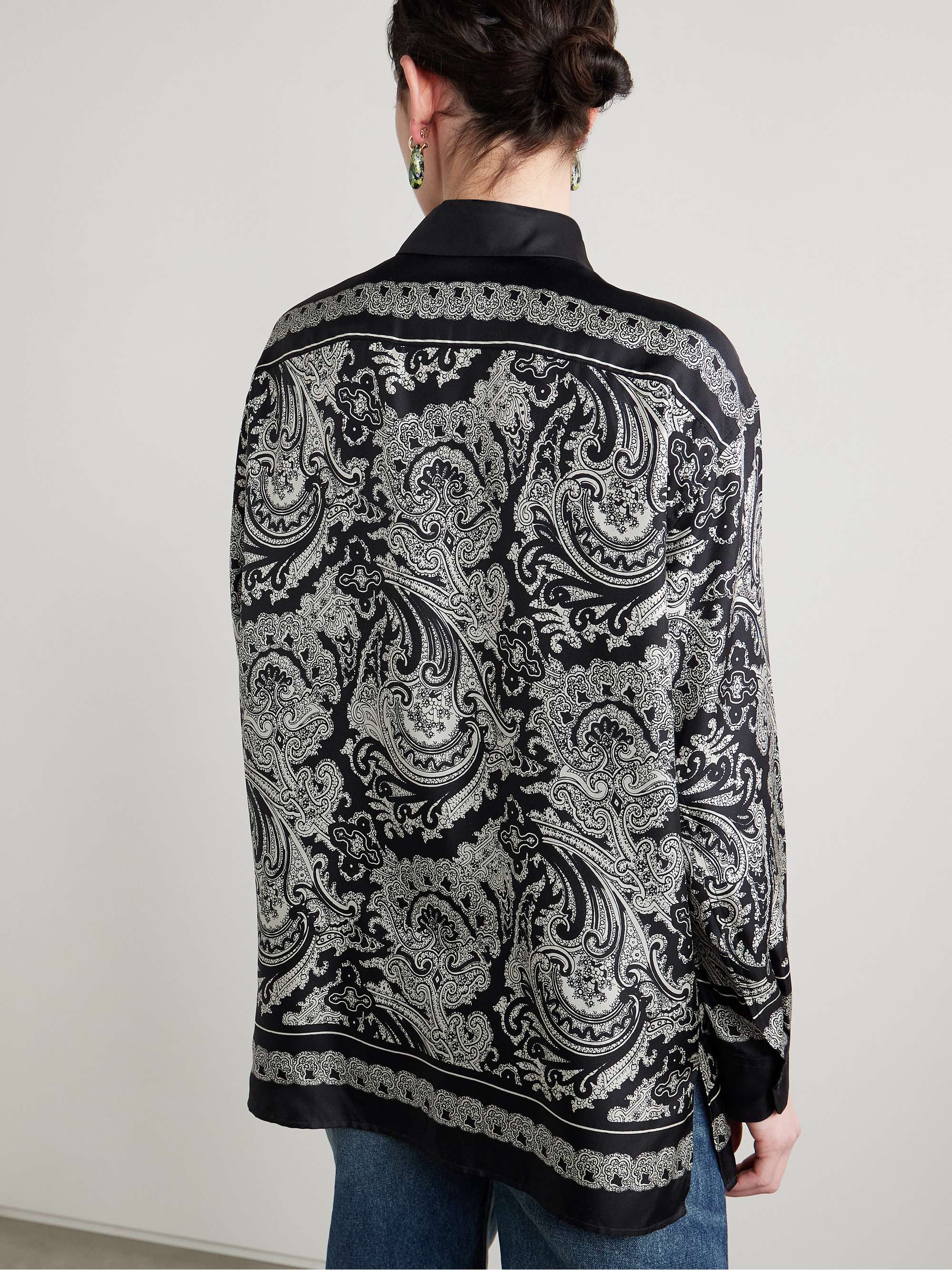 Alfie bandana-print silk-twill shirt view