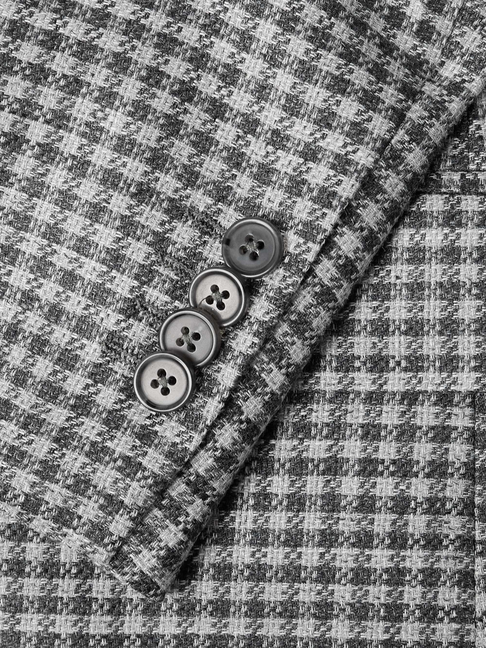 375 Gingham Linen and Wool-Blend Blazer view