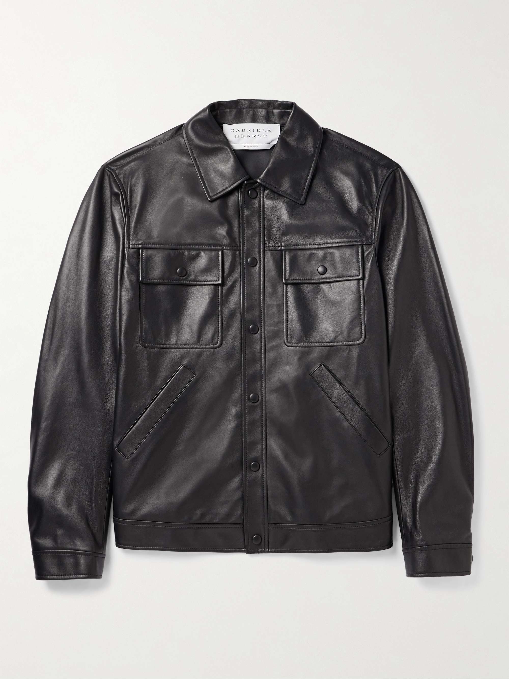 Levy Slim-Fit Leather Jacket view