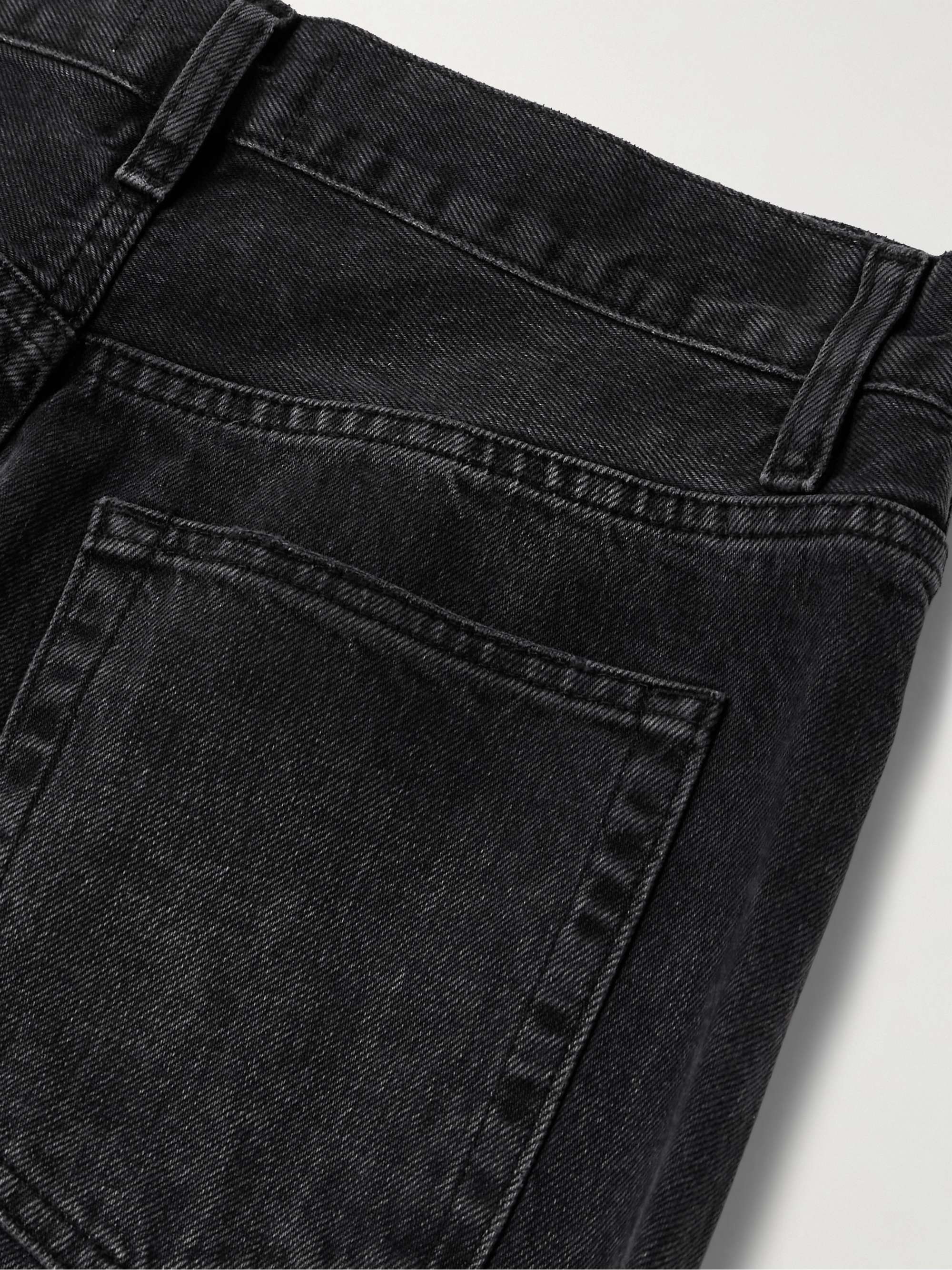 The Bubble cropped frayed high-rise barrel-leg jeans view