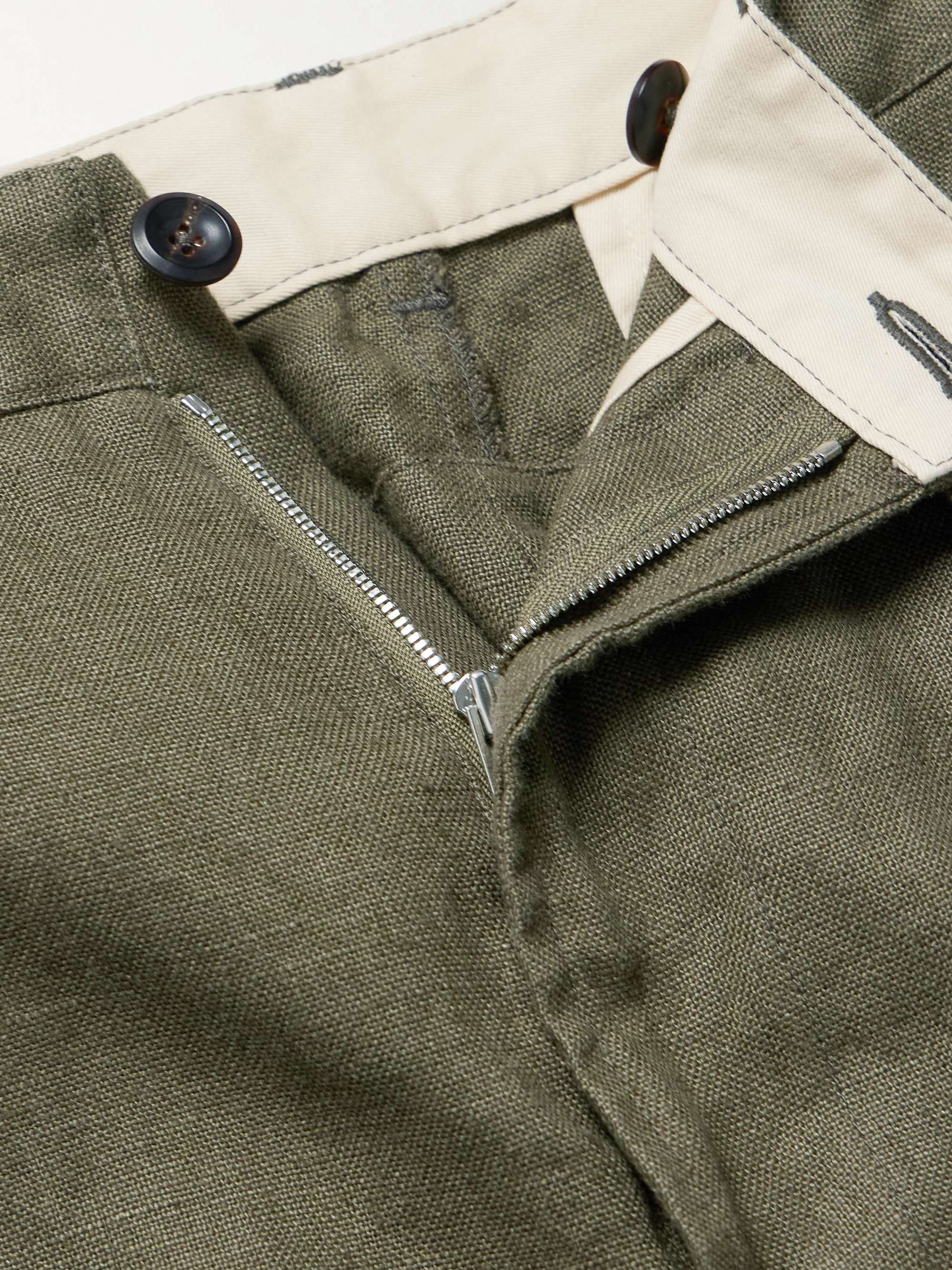 Games Tapered Pleated Linen Suit Trousers view
