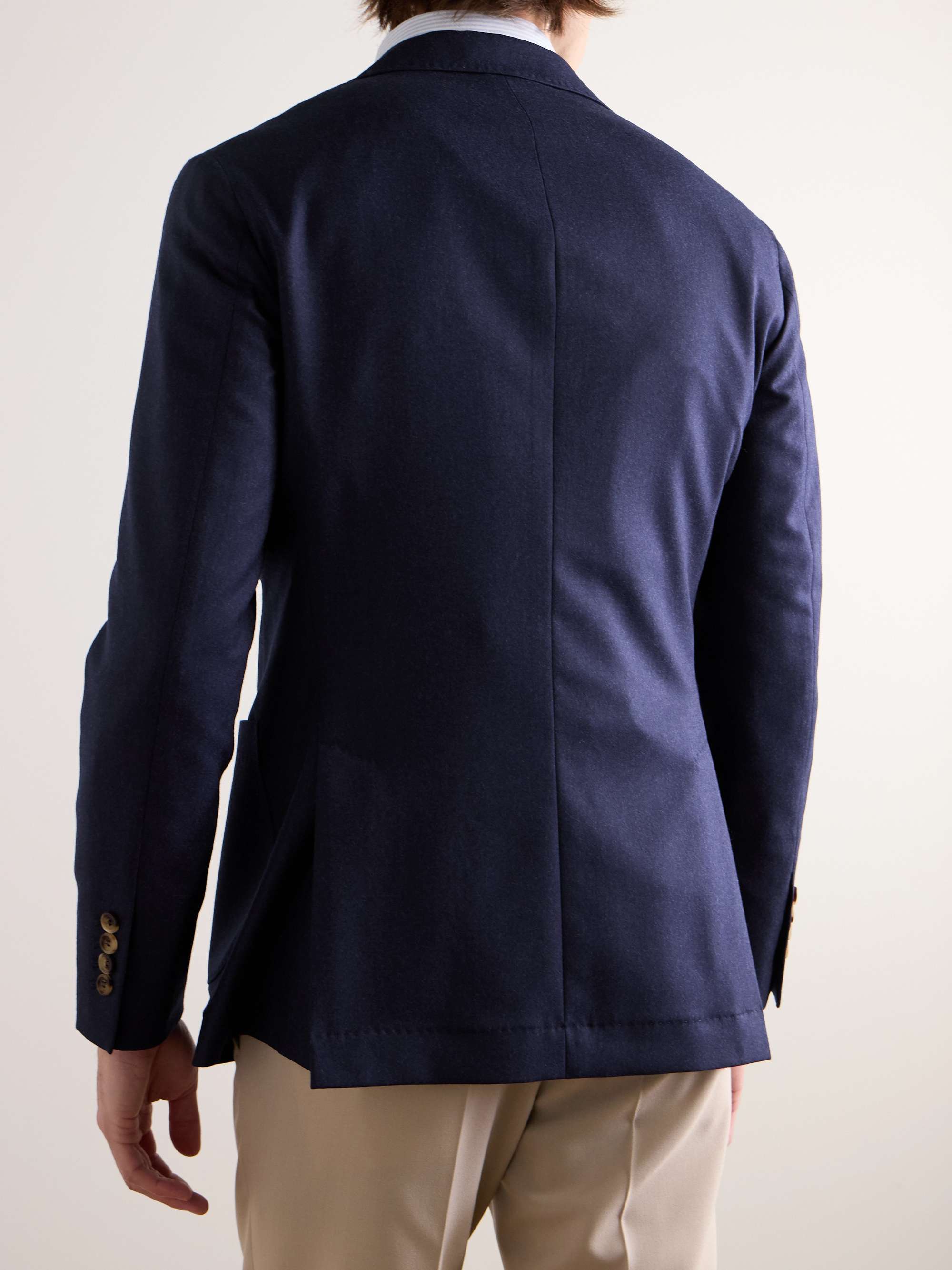 Unstructured Virgin Wool-Flannel Blazer view