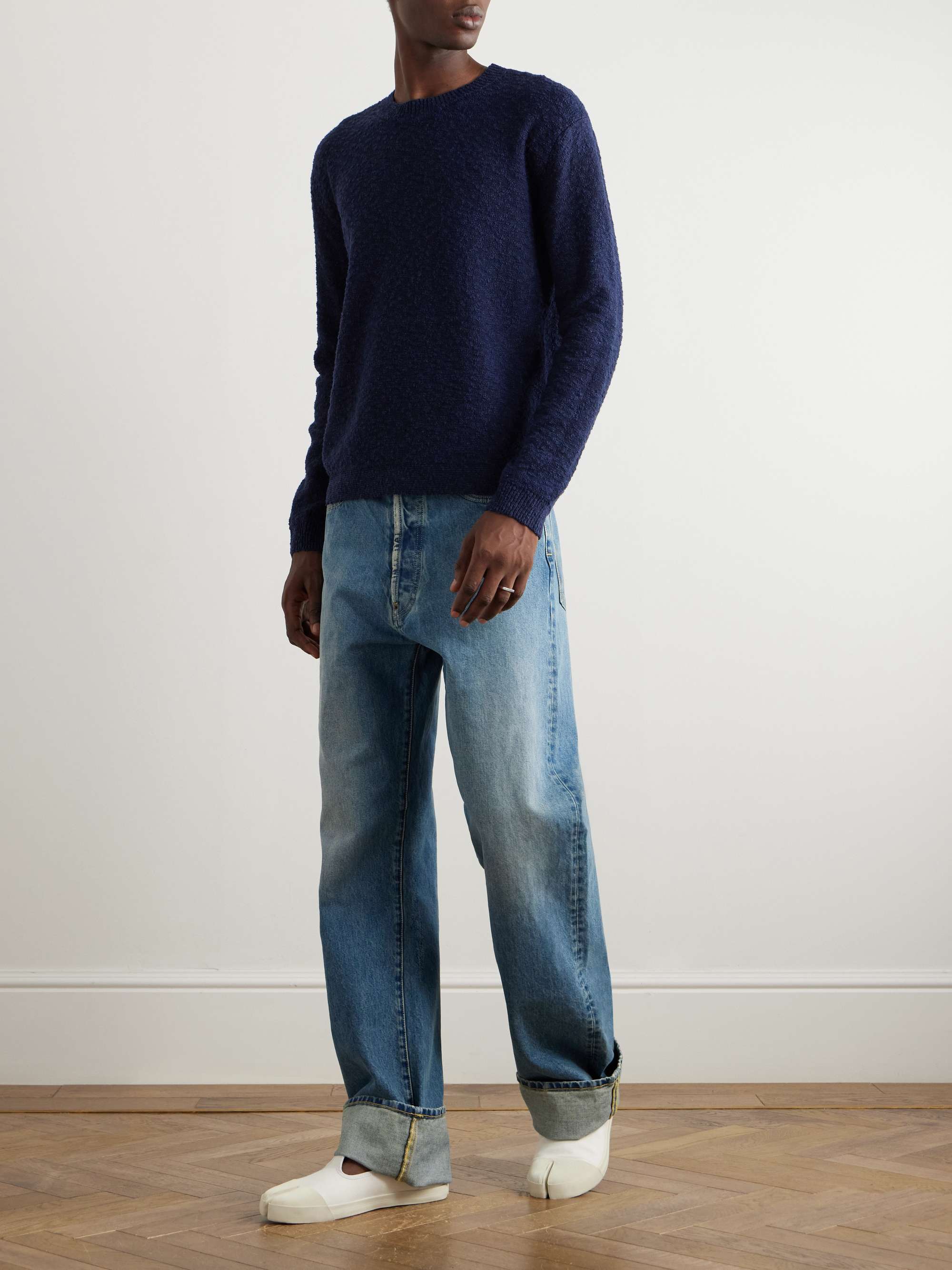 Cotton-Blend Bouclé Sweater view