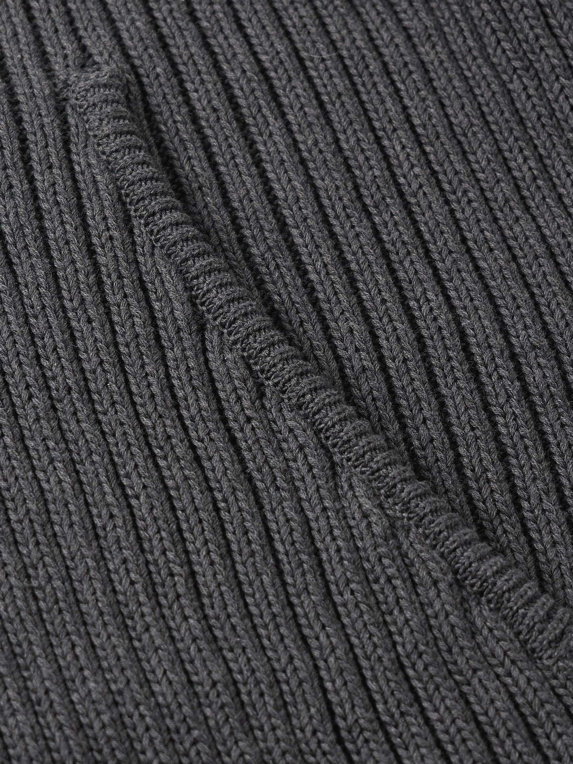 Level Ribbed Cotton Zip-Up Hoodie view
