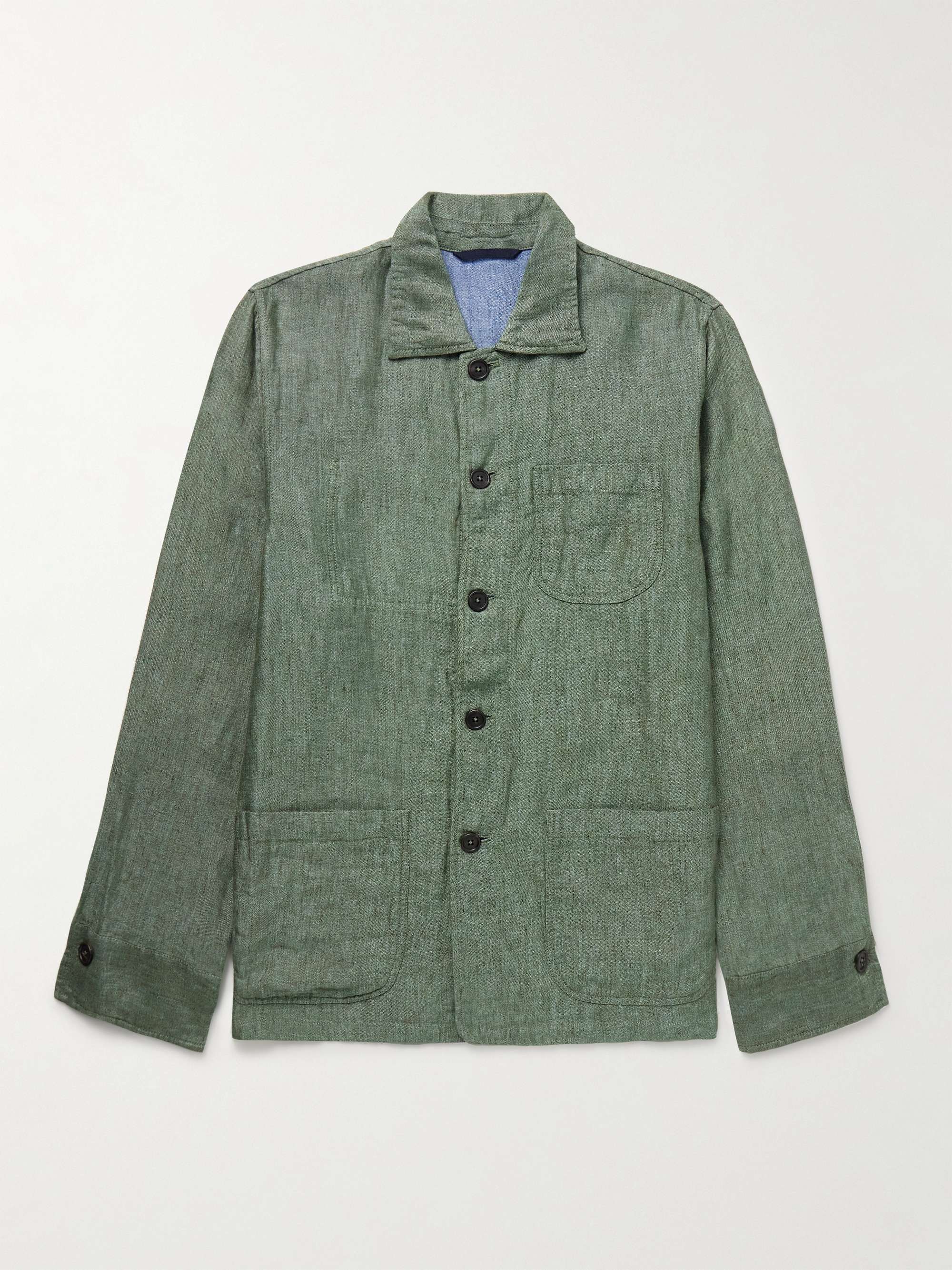 Linen and Silk-Blend Chore Jacket view