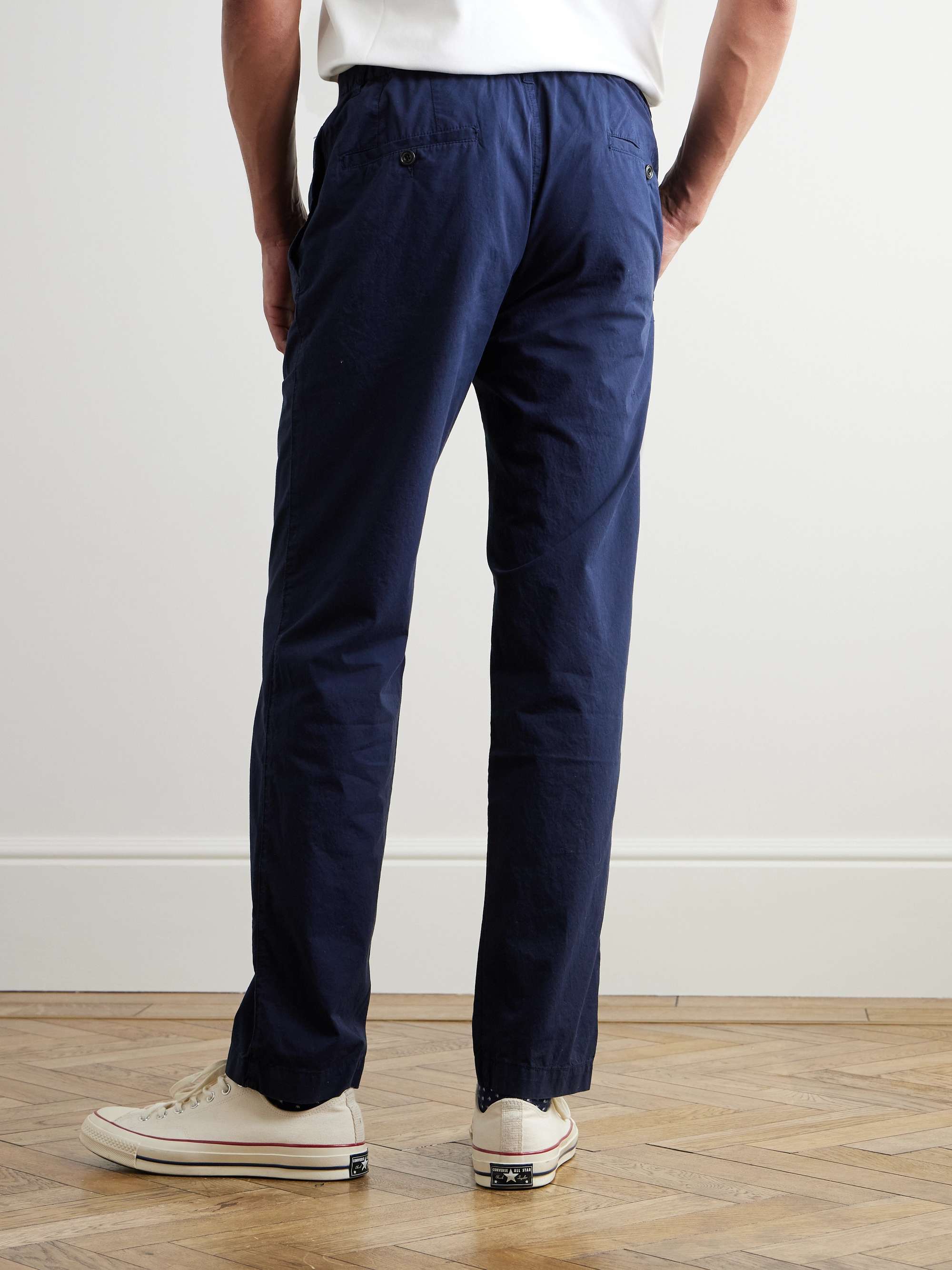 Tanker Slim-Fit Straight-Leg Cotton Drawstring Trousers view