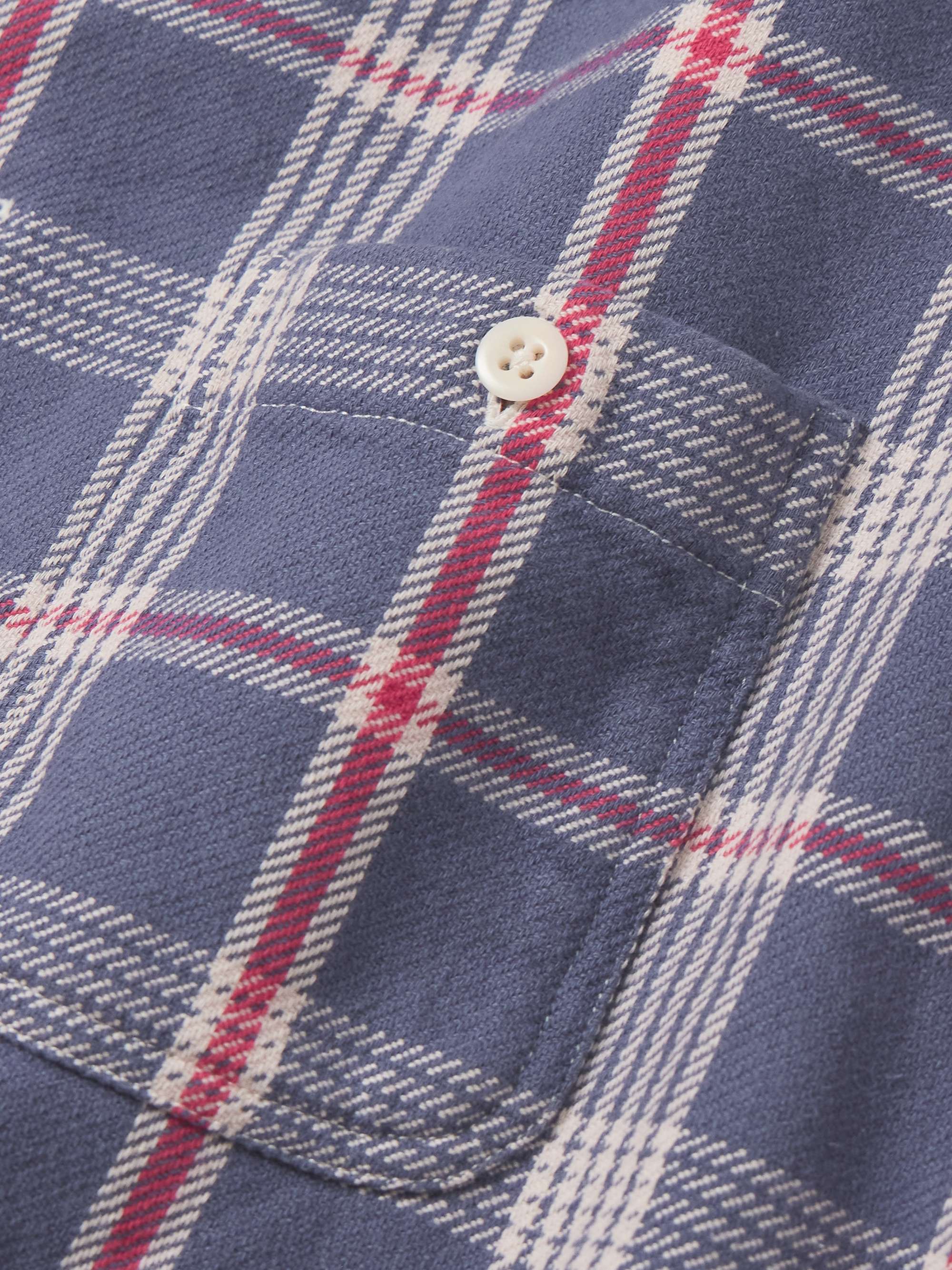 Polo Country Convertible-Collar Checked Cotton-Flannel Shirt view