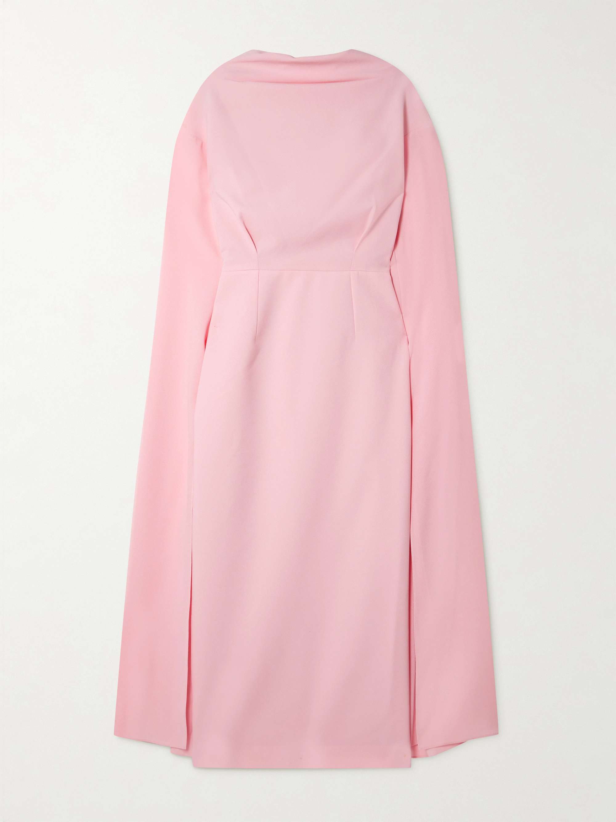 Nour cape-effect crepe midi dress view