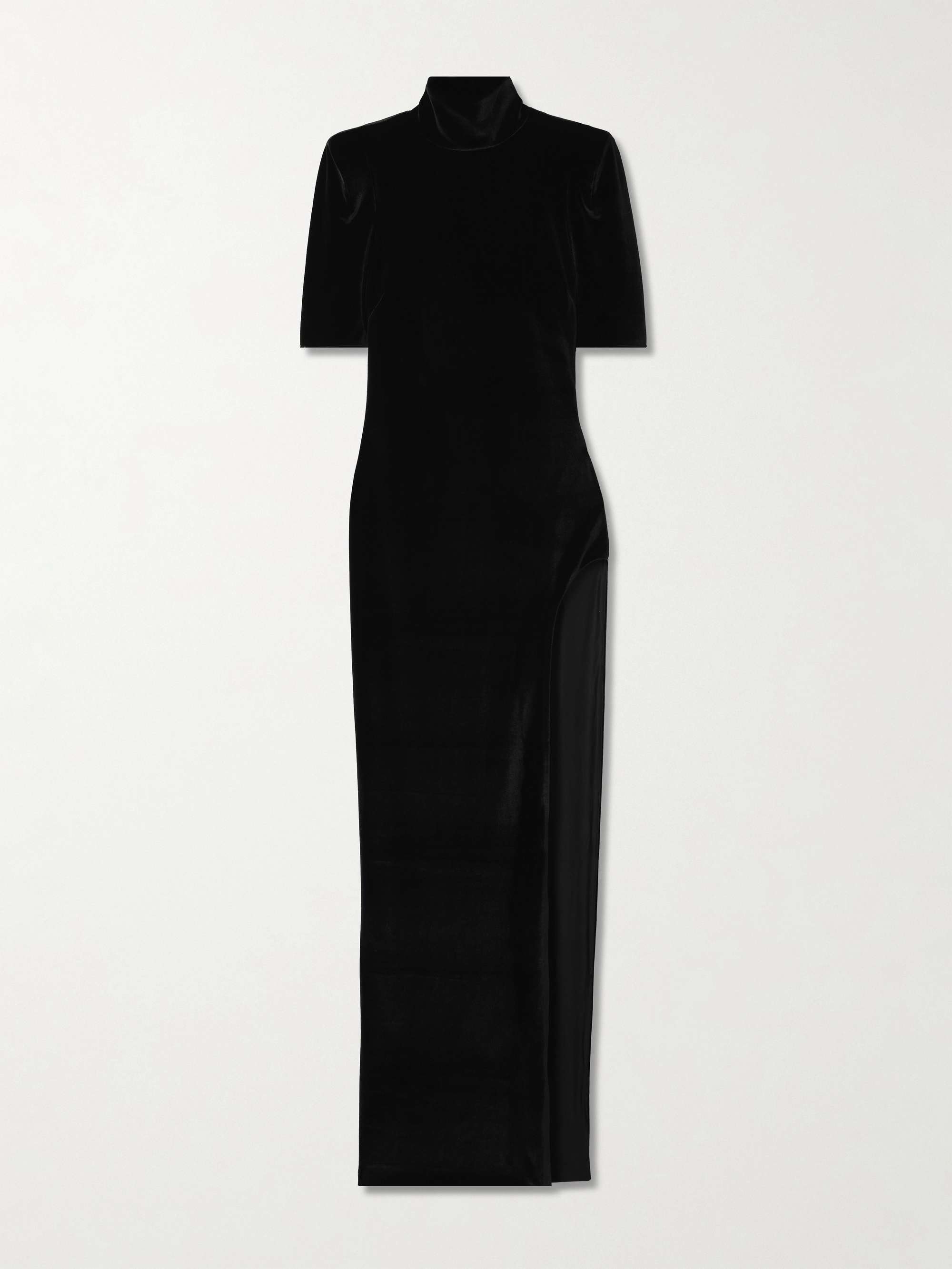 Velvet turtleneck gown view