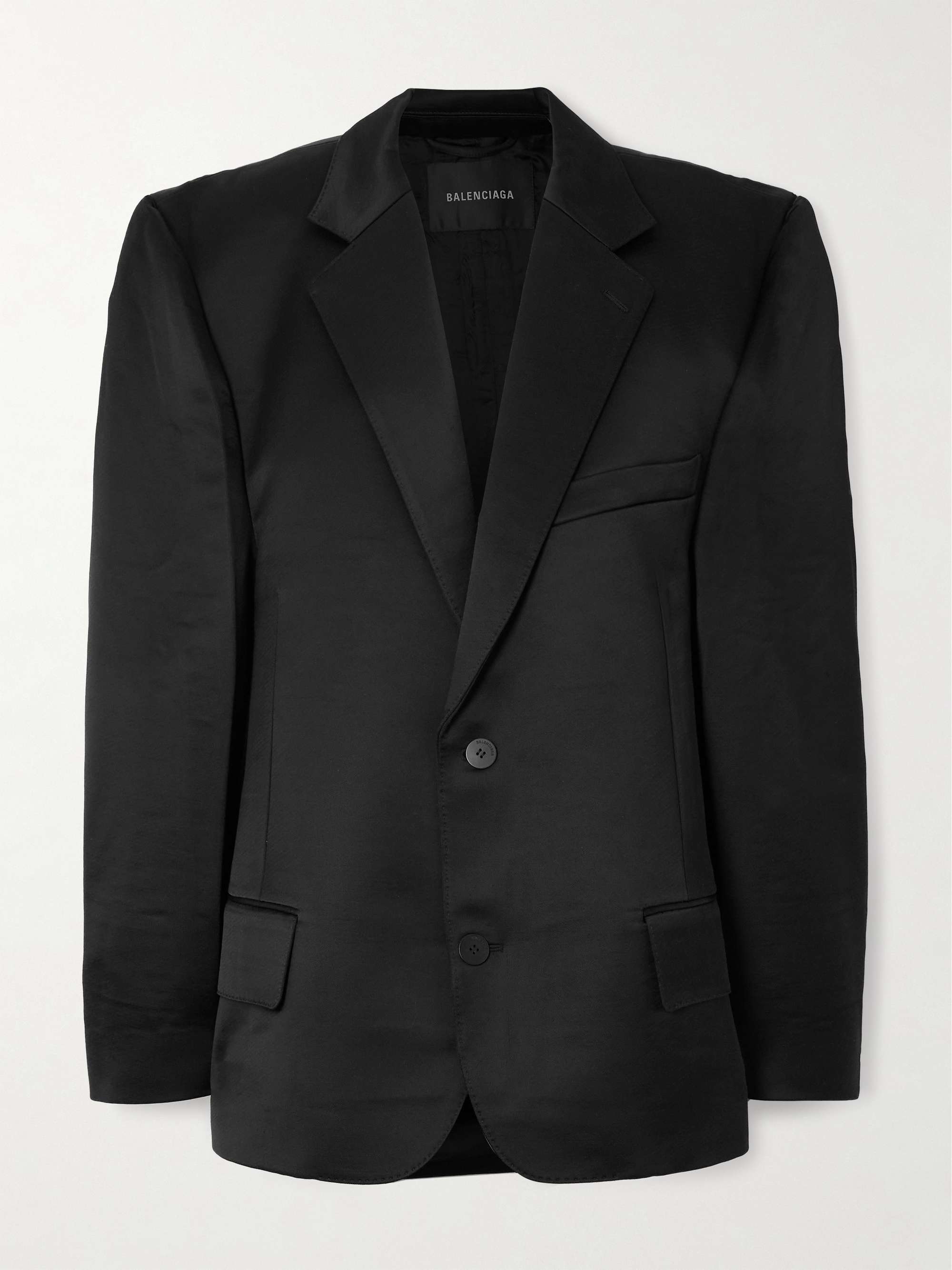 Cotton-blend satin blazer view